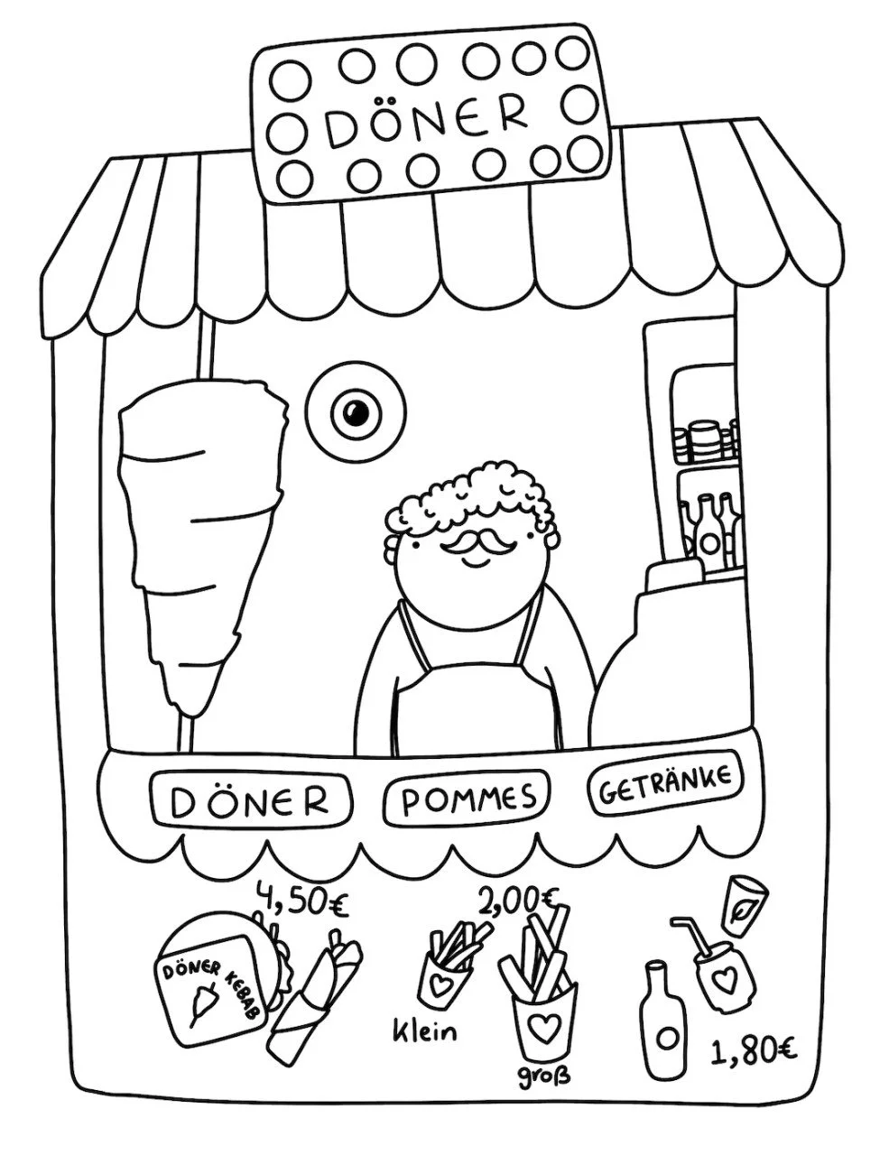 B wie Berlin ABC Malbuch mit Poster – 30 Ausmalbilder und A2-Poster für Kinder ab 2 Jahren, bei Cleo&Caesar Kids Concept Store