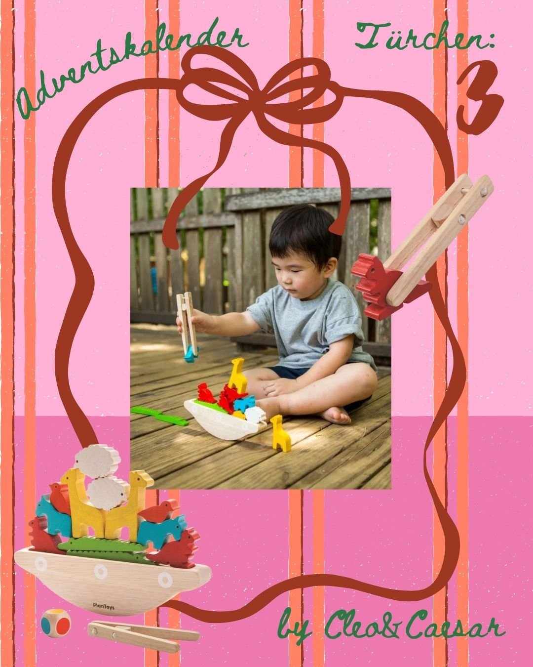 Gewinnspiel

Schon wer vor 4 Jahren bei der Er&ouml;ffnung von Cleo&amp;Caesar dabei war, kennt @plantoys.germany.austria Die Holzspielzeuge sind nicht nur hochwertig und h&uuml;bsch anzuschauen, sondern sind immer auch durchdacht und mit einem beson