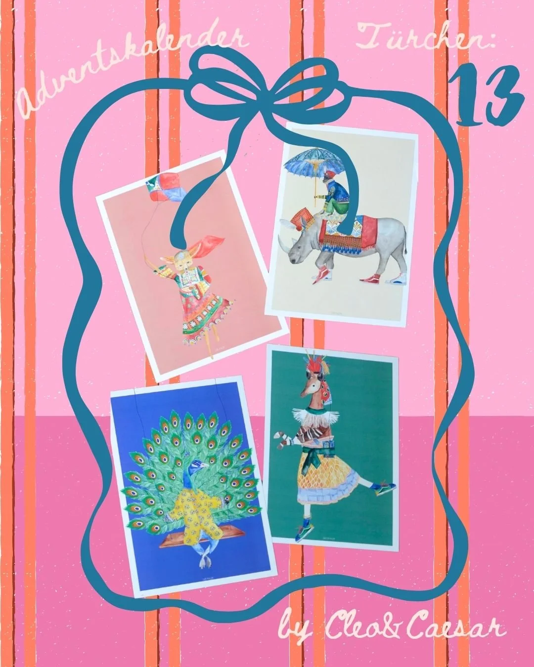 Gewinnspiel

@catherine.rehder und ihre Illustrationen entf&uuml;hren in eine ganz besondere Welt und ich bin immer wieder froh, sie auch hier im Laden zu haben.
Hinter dem 13. T&uuml;rchen versteckt sich direkt das ganze Set bestehend aus 4 A3 Poste