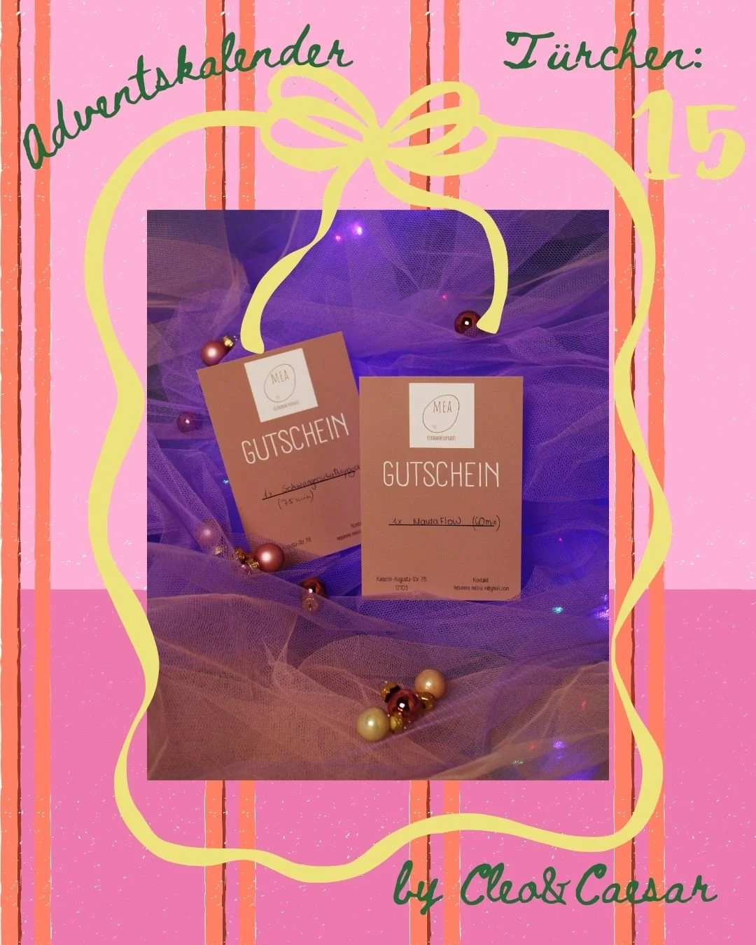 Gewinnspiel

Melina von @mea.hebamme war erst Kundin bei Cleo&amp;Caesar, dann meine Hebamme w&auml;hrend meiner 2. Schwangerschaft und dem Wochenbett und mittlerweile gute Freundin. Mit viel Kompetenz und Herz leitet sie ihre Praxis und betreut so a