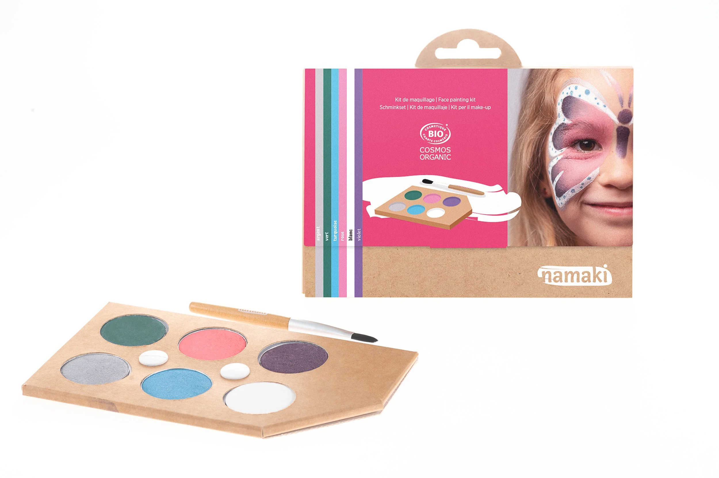 Namaki Schminkset mit 6 Bio-Farben – hautfreundliche, nachhaltige Kinderschminke für kreative Verwandlungen