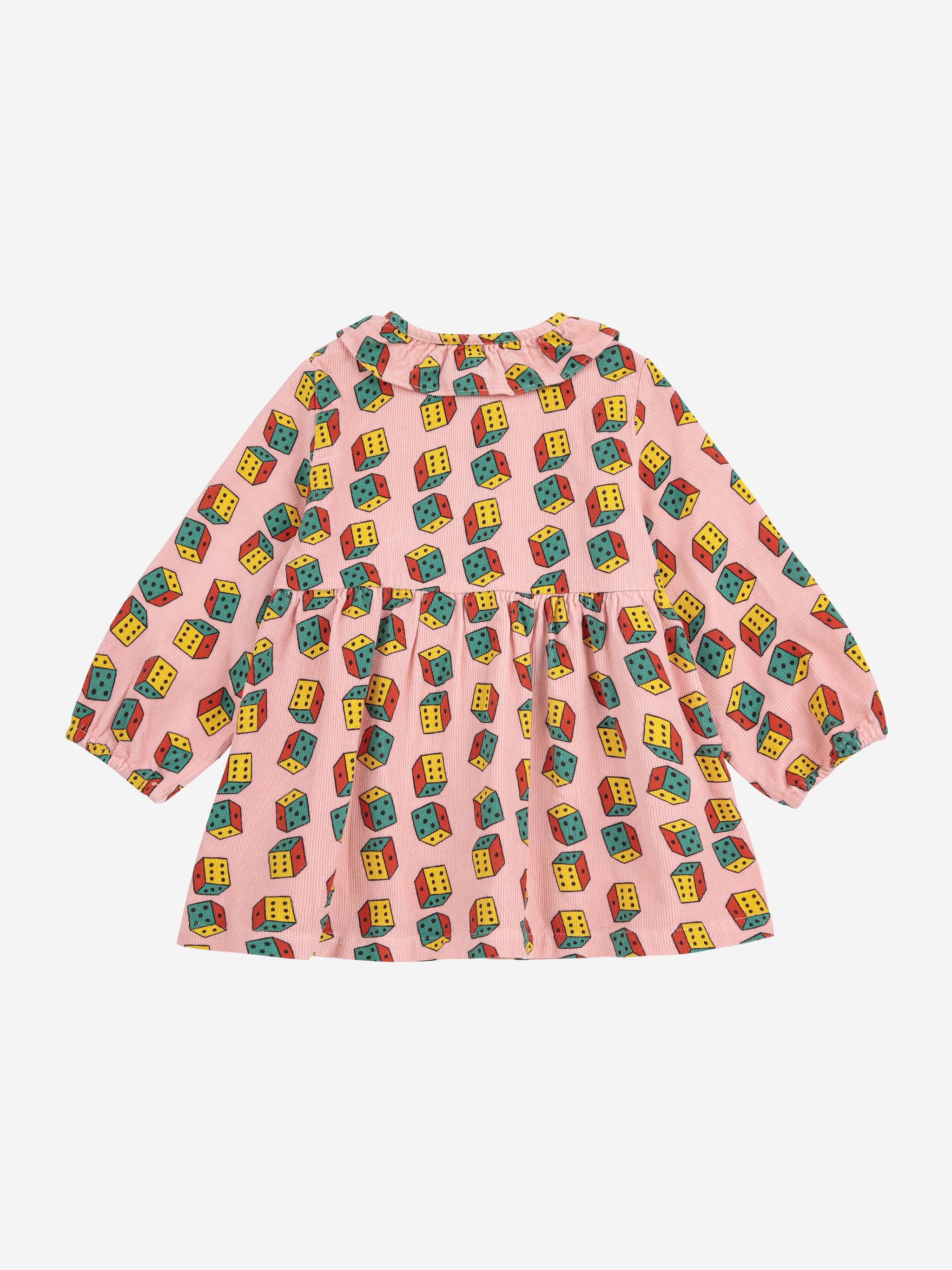 Baby Kleid Dice all over von Bobo Choses - made in Europe - nachhaltige Bio-Baumwolle - sustainable Kidswear - Cleo&Caesar - Kids Concept Store Berlin - Online Shop