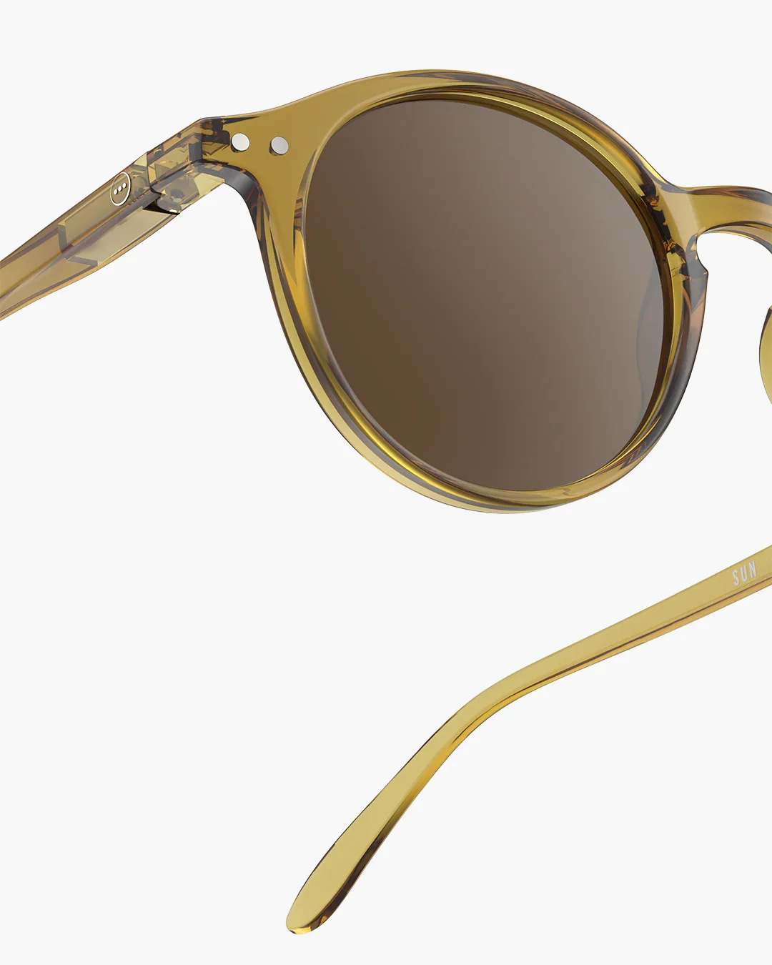 zipizi Sonnenbrille #D Golden Green – Pantos-Fassung in Olivgrün mit goldenen Nuancen, braune Gläser, Unisex, bei Cleo&Caesar Kids Concept Store