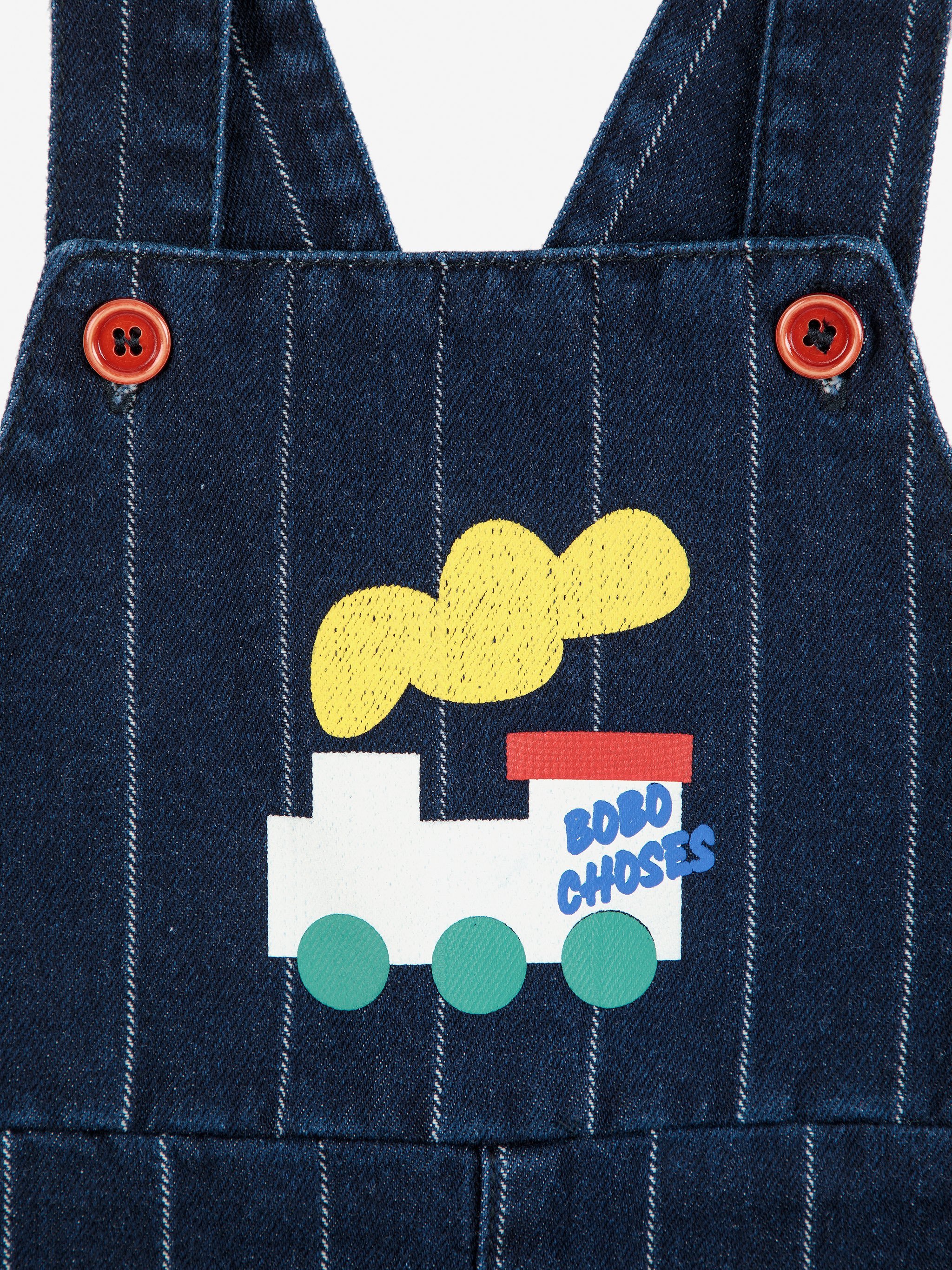 Baby Latzhose Bobo Choo Choo von Bobo Choses - made in Europe - nachhaltige Bio-Baumwolle - sustainable Kidswear - Cleo&Caesar - Kids Concept Store Berlin - Online Shop