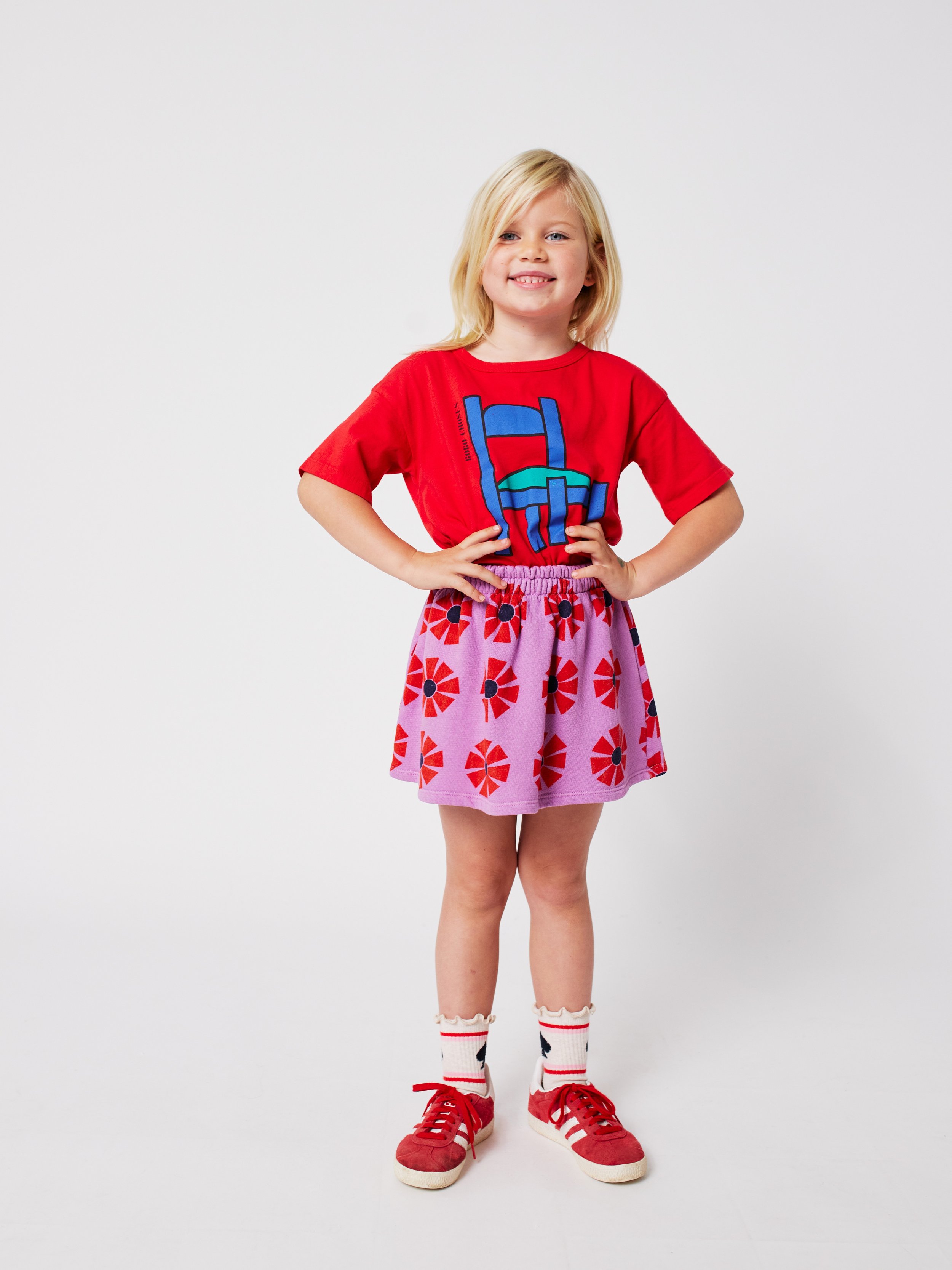 Kaleidoscope All Over Skirt von Bobo Choses - made in Europe - nachhaltige Bio-Baumwolle - sustainable Kidswear - Cleo&Caesar - Kids Concept Store Berlin - Online Shop