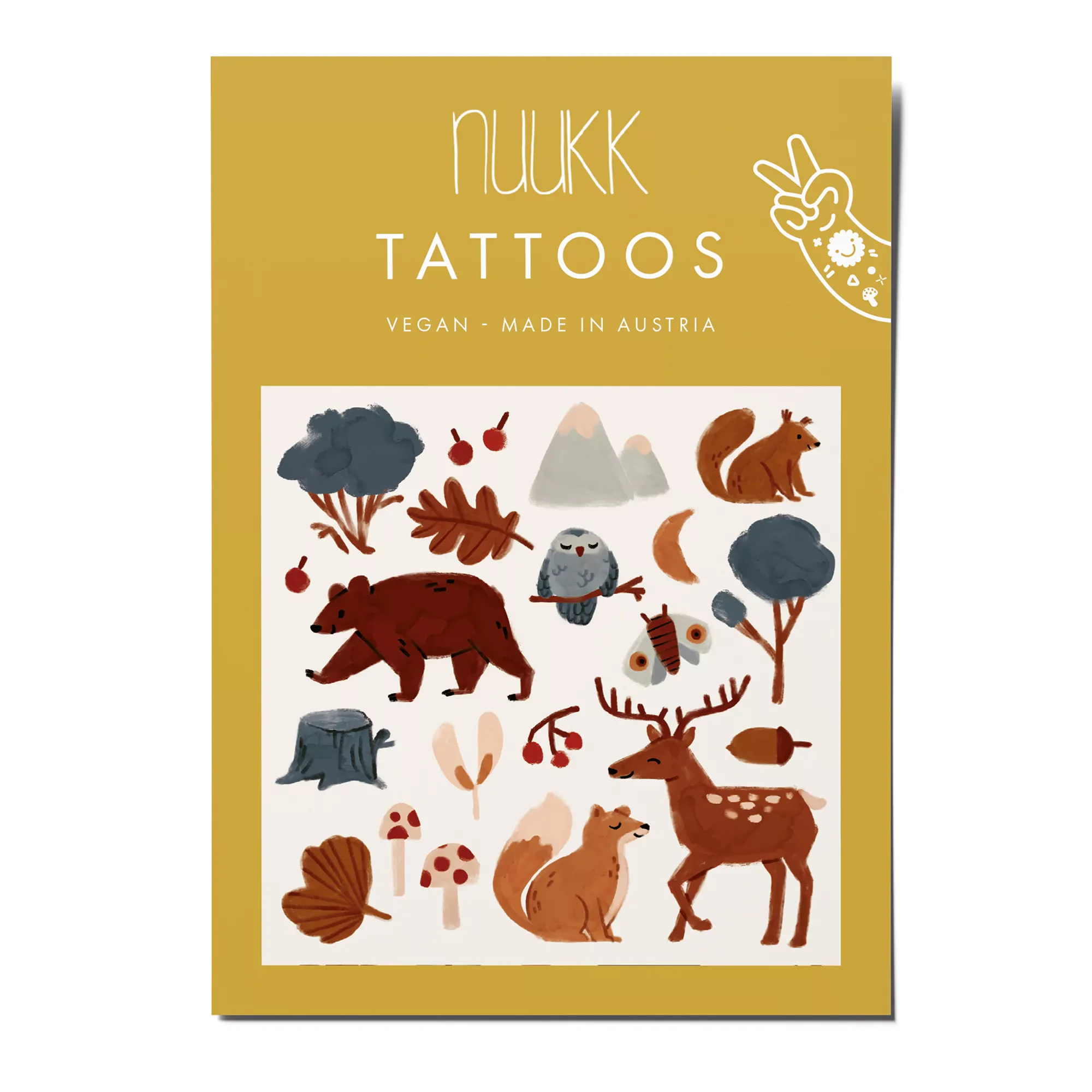 nuukk Kindertattoos – vegane Wassertransferfolie, dermatologisch getestet, hergestellt in Österreich, bei Cleo&Caesar Kids Concept Store