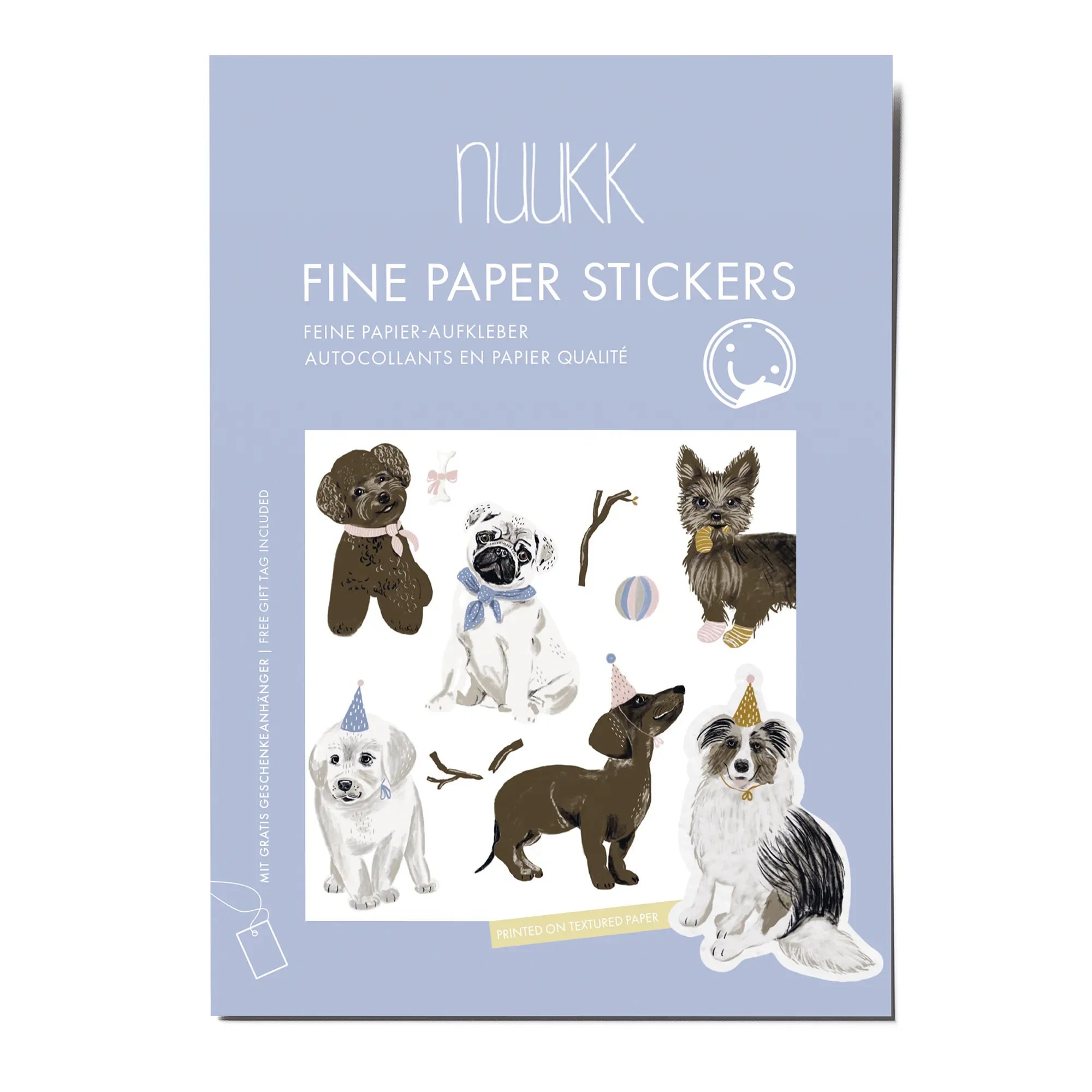 nuukk – Stickerbogen 'Hunde' 3 Bögen