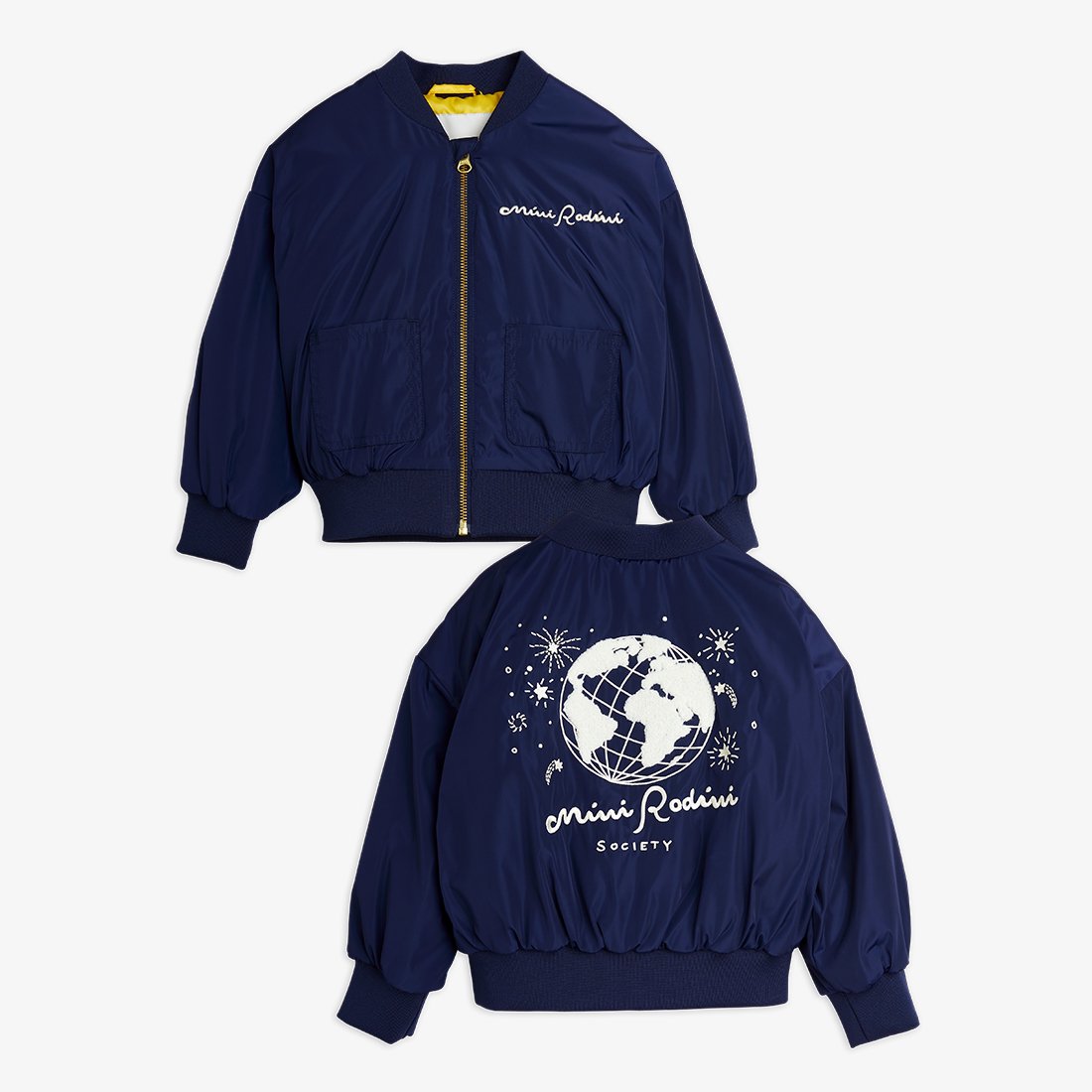Baseball Jacke Society aus Agatha Autumn Winter 24 für Kinder von Mini Rodini - nachhaltige Baumwolle - sustainable Kidswear - Cleo&Caesar - Kids Concept Store Berlin Online Shop Deutschland