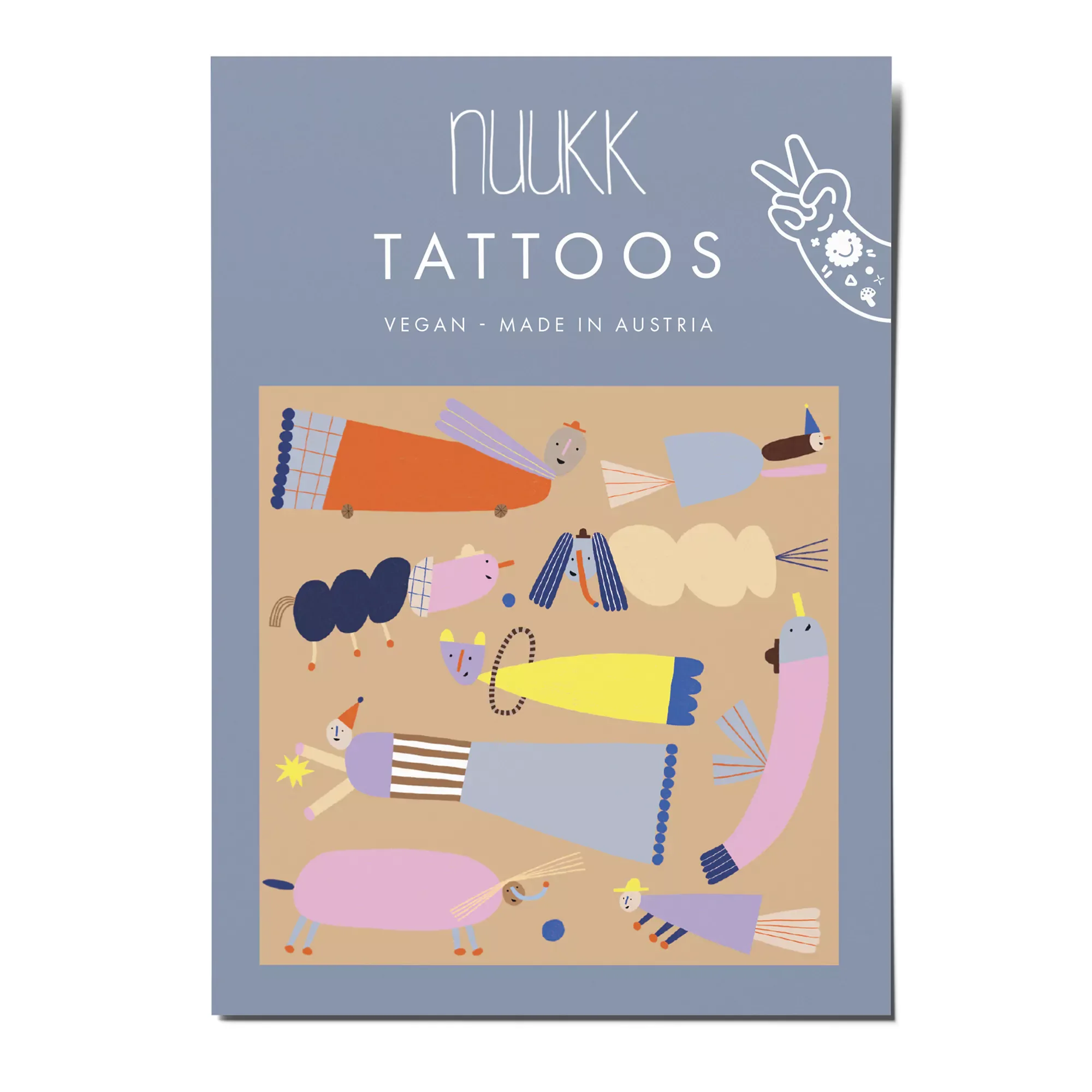 nuukk Kindertattoos – vegane Wassertransferfolie, dermatologisch getestet, hergestellt in Österreich, bei Cleo&Caesar Kids Concept Store