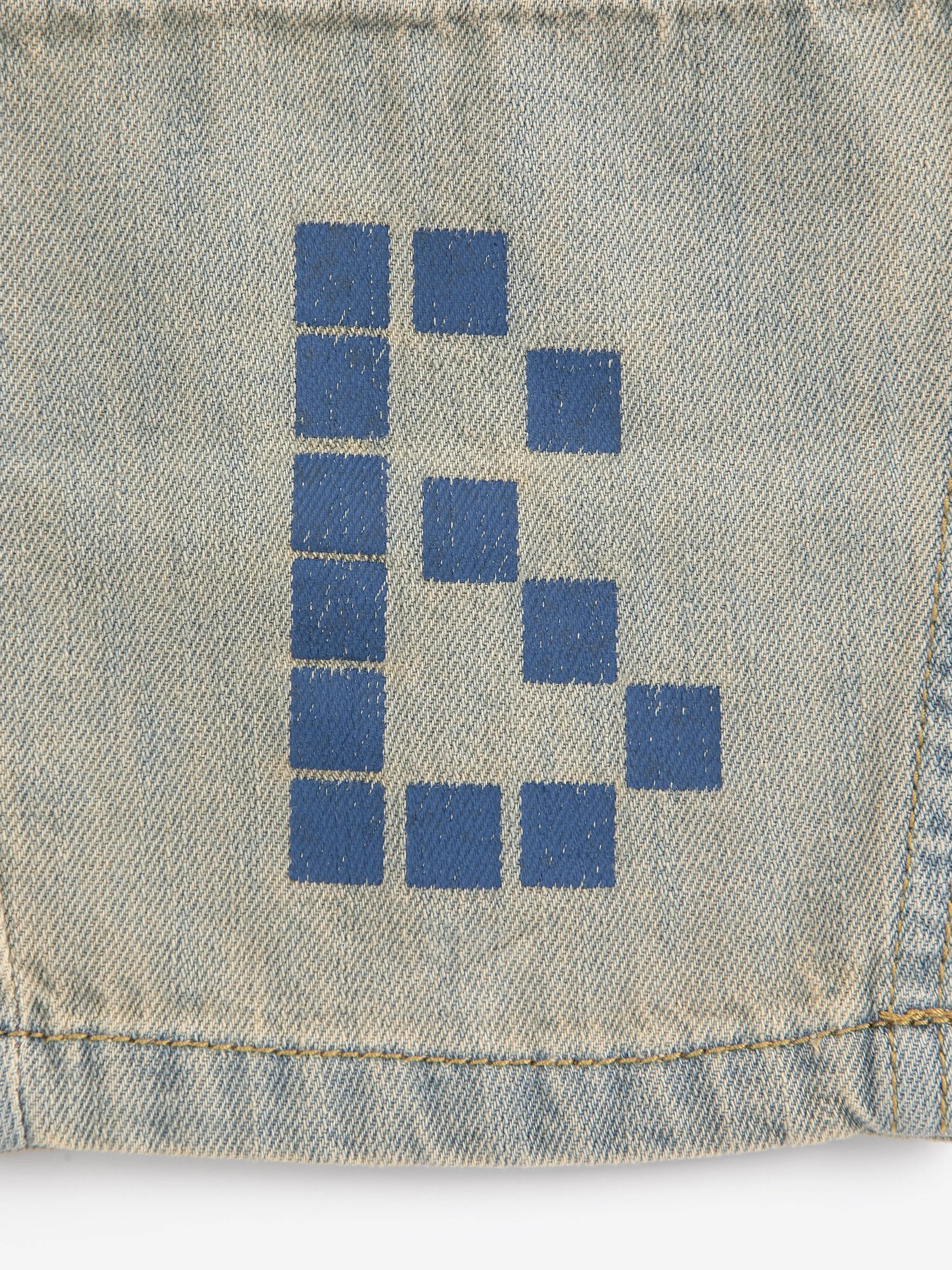 Bobo Choses Square Denim Pants – Baggy Jeans in Preußischblau, Bio-Baumwolle, Cocoon Fit, hergestellt in Portugal, bei Cleo&Caesar Kids Concept Store