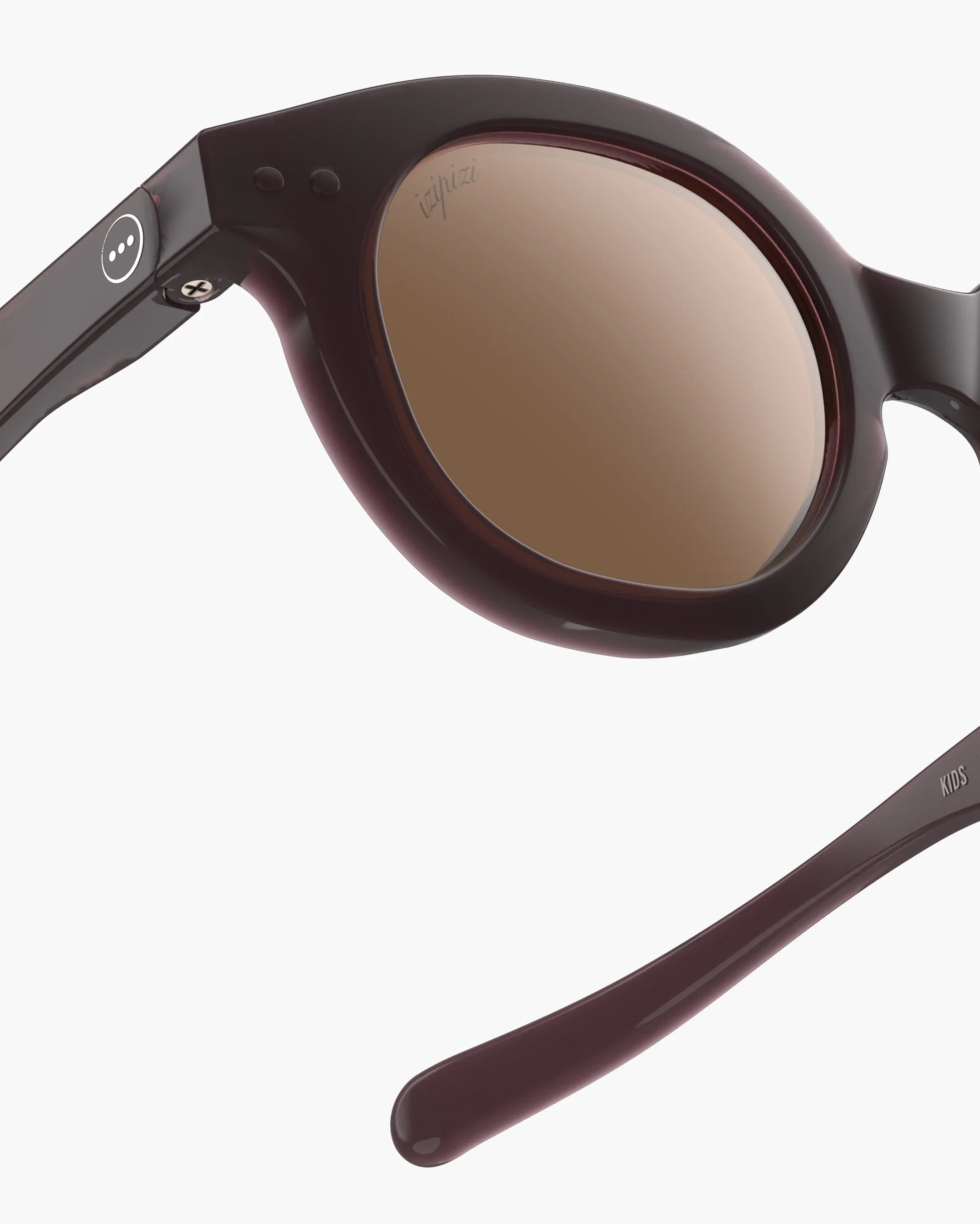 Izipizi Kinder-Sonnenbrille #c Old Leather Polarized – Schmetterlingsform in Old Leather, 3-5 Jahre, BPA-frei mit Silikonband, bei Cleo&Caesar Kids Concept Store