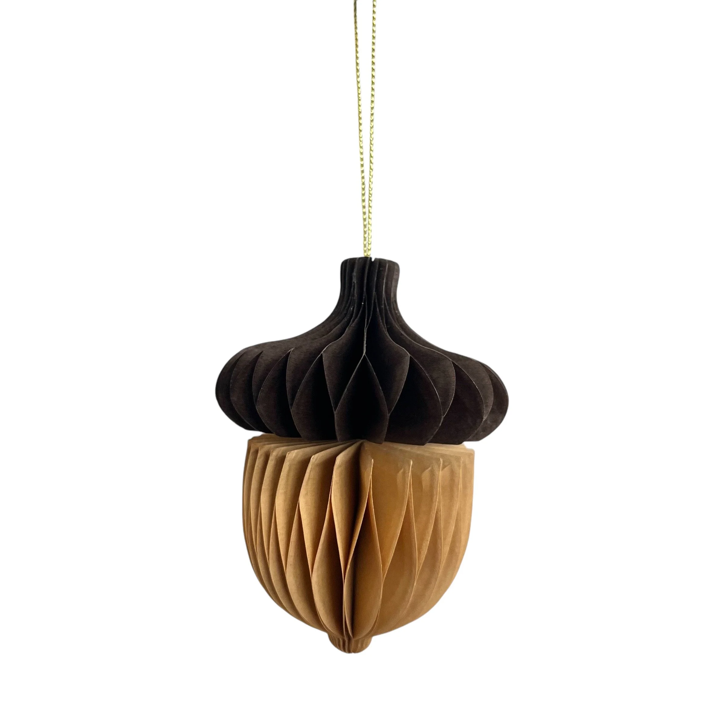 Baumschmuck / Waben-Aufhänger mit Magnet und goldenem Band zum Aufhängen. Baumschmuck im Concept Store bei Cleo&Caesar.mg_acorn_1.JPG