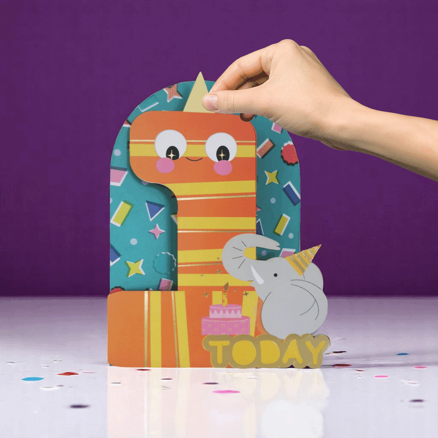 Alljoy Wackelkarte 1– charmante Grußkarte mit interaktiven wackelnden Teilen, hergestellt in Irland, bei Cleo&Caesar Kids Concept Store