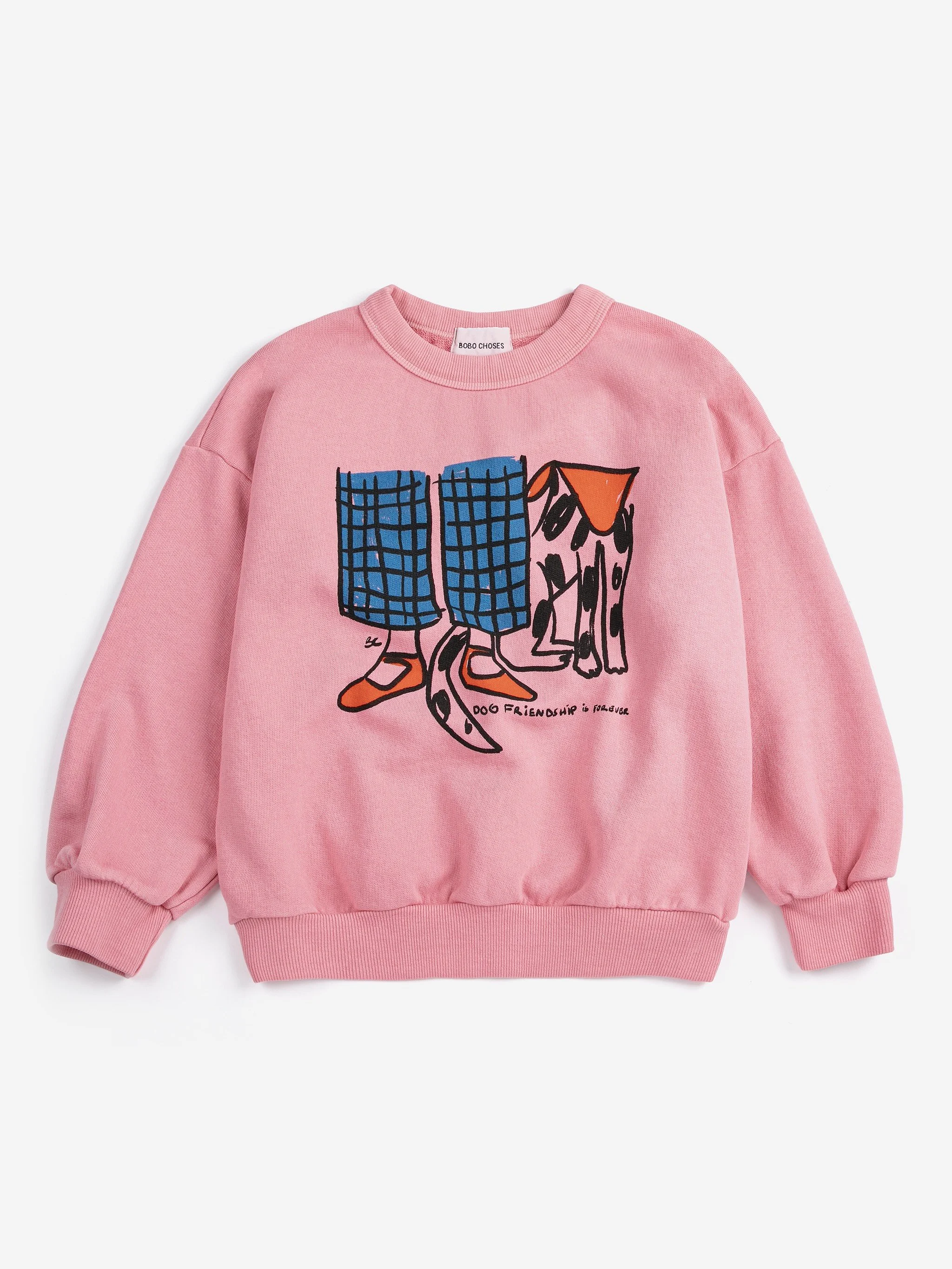 Bobo Choses Pullover Dog Friendship mit kreativem Design – hochwertige, nachhaltige Kindermode aus Spanien für kleine Entdecker im Kids Concept Store bei Cleo&Caesar