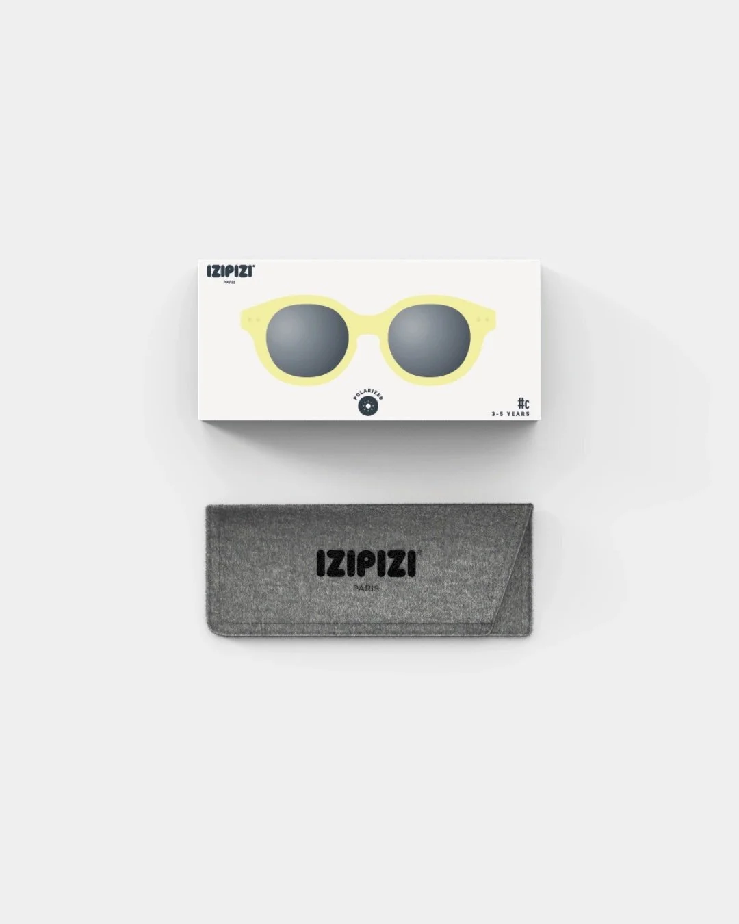 Izipizi Kinder-Sonnenbrille #c Lemonade Polarized – Schmetterlingsform in Lemonade, 3-5 Jahre, BPA-frei mit Silikonband, bei Cleo&Caesar Kids Concept Store