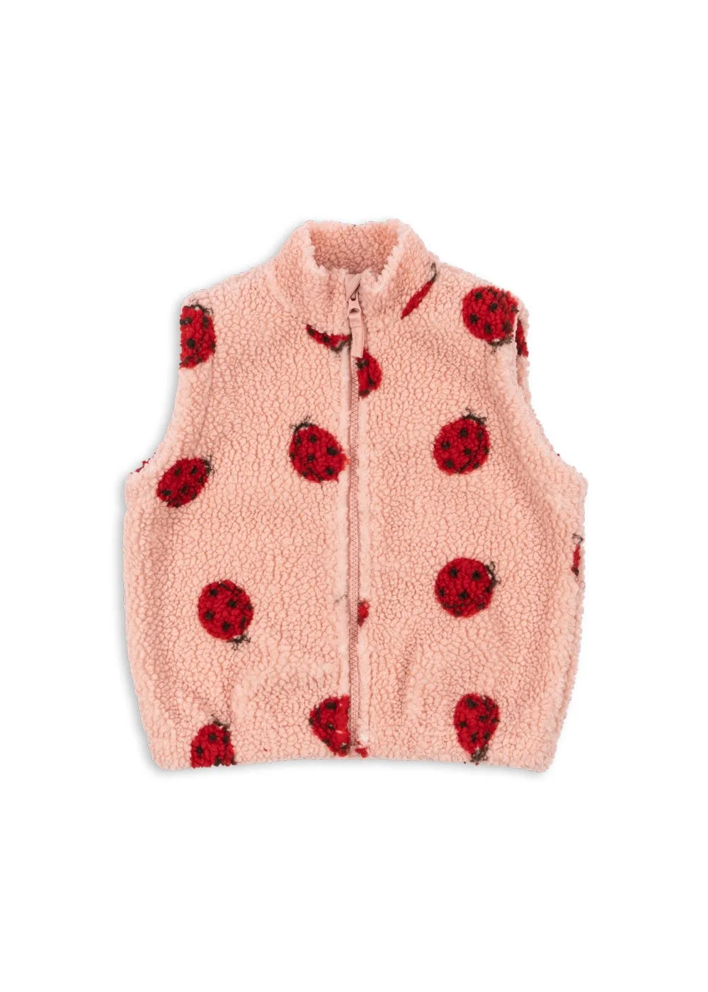 Jody Teddy Weste Ladybug Pink für Kinder von Konges Sløjd - nachhaltig - sustainable Kinderkleidung - Cleo&Caesar - Kids Concept Store Berlin - Online Shop Deutschland