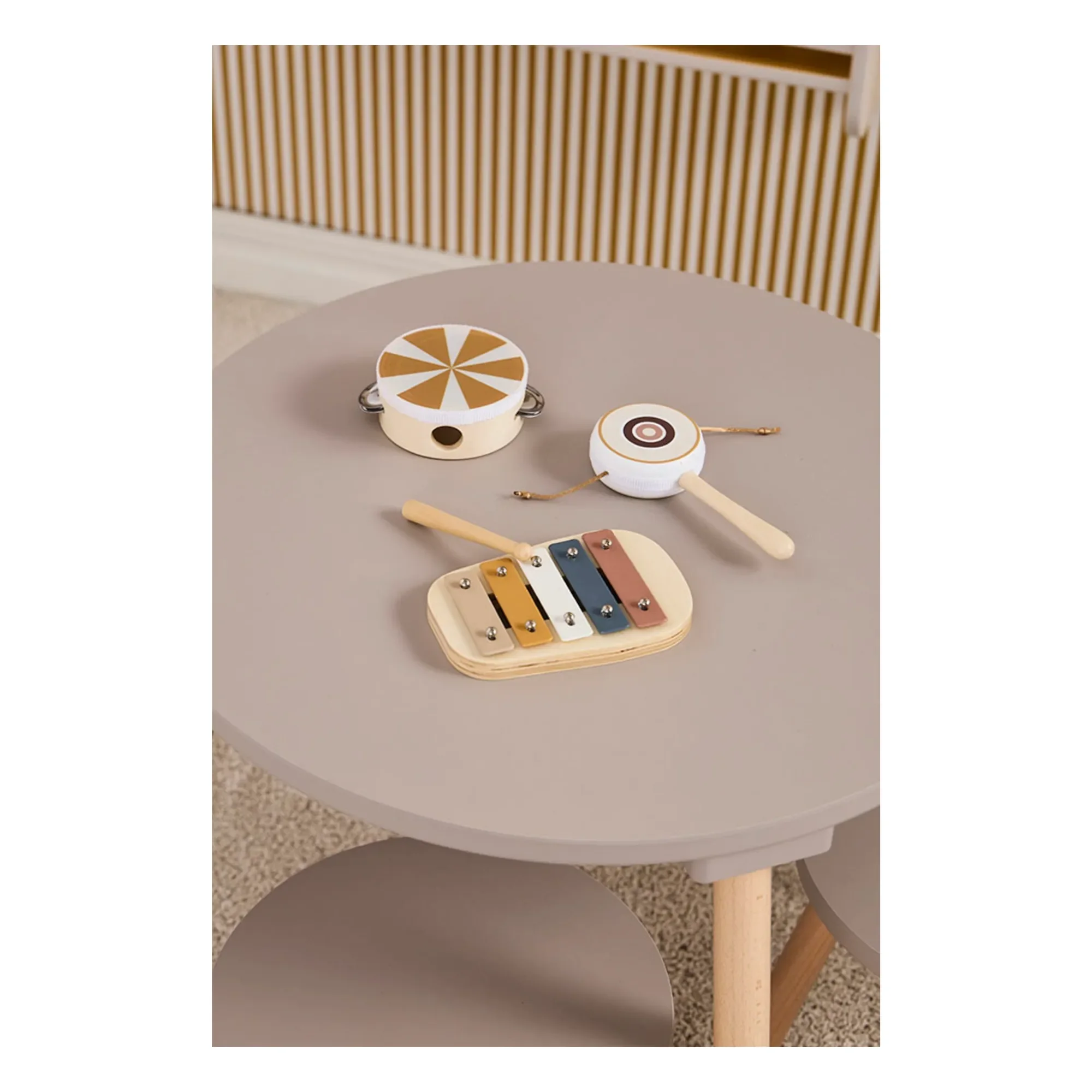 Kids Concept Musikset aus Holz mit Xylophon, Trommel und Tamburin – erstes Musikspielzeug ab 18 Monaten. bei Cleo&Caesar in Berlin