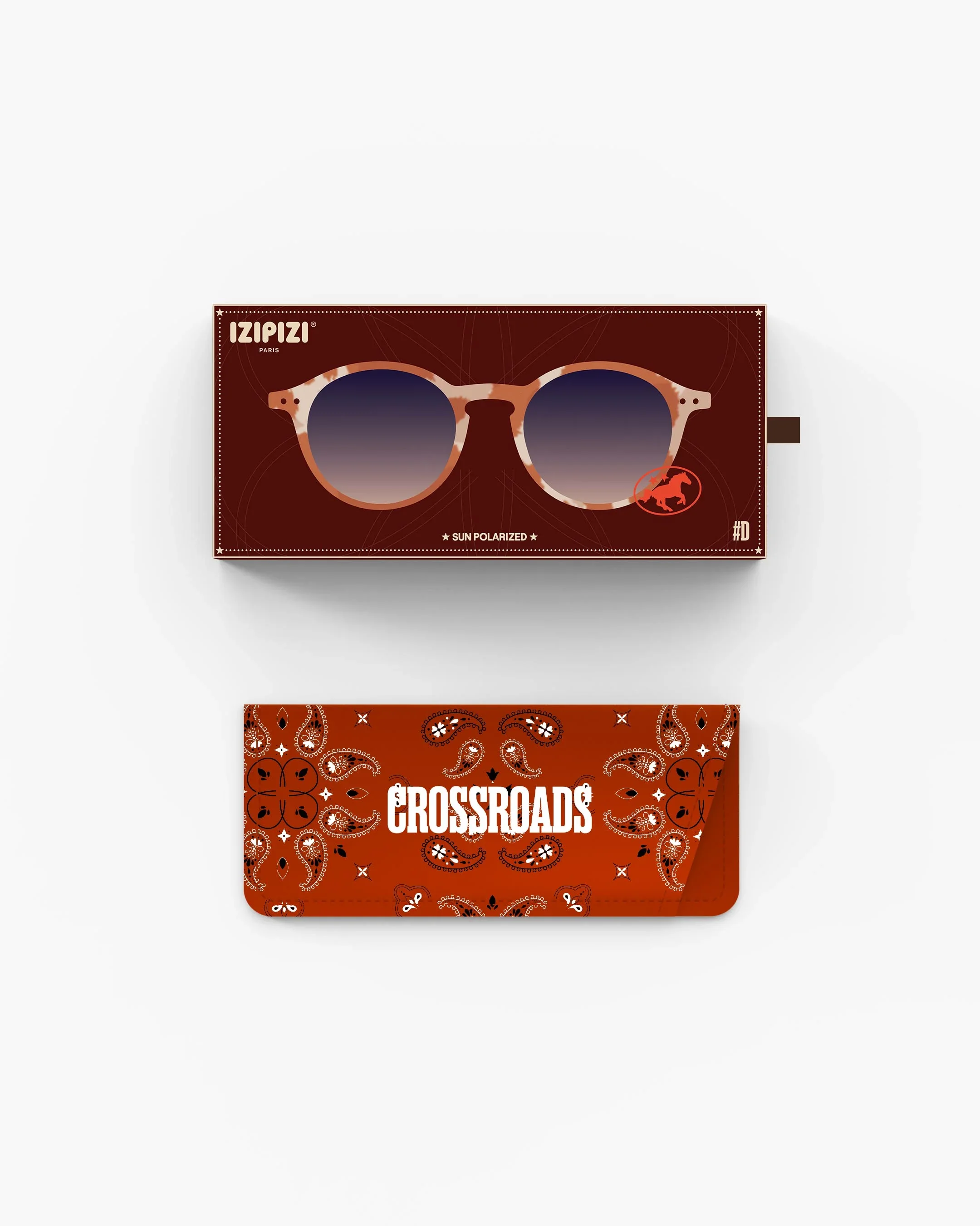 Izipizi Sonnenbrille #D Wild Hooves Polarized – halbtransparente Jelly-Fassung mit Fellmuster, lila Verlaufsgläser, Unisex, bei Cleo&Caesar Kids Concept Store