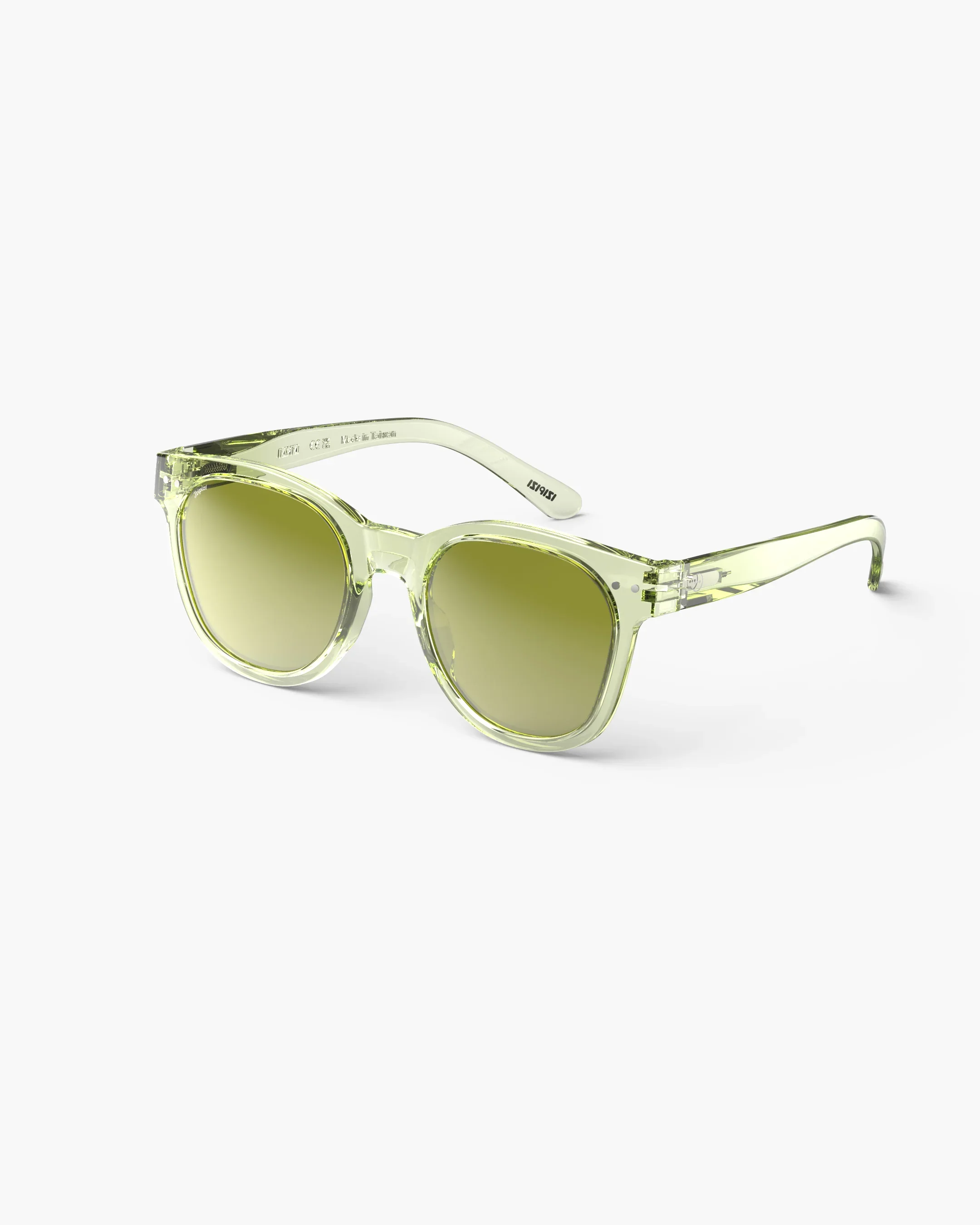 Izipizi Sonnenbrille #N Dynamic Green – Oversize Panthos-Fassung in leuchtendem Grün glänzend, Limited Edition, Unisex, bei Cleo&Caesar Kids Concept Store