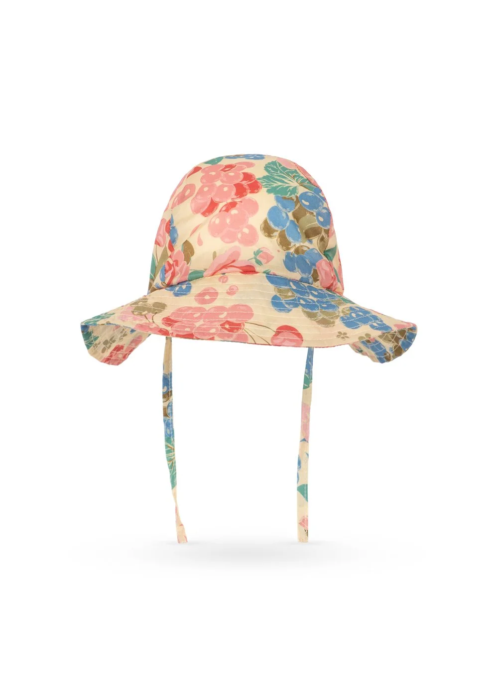 Konges Sløjd Sonnenhut Pacey Bloomiegrape – bunter Kinderhut mit breiter Krempe und Kinnband, Bio-Baumwolle, bei Cleo&Caesar Kids Concept Store