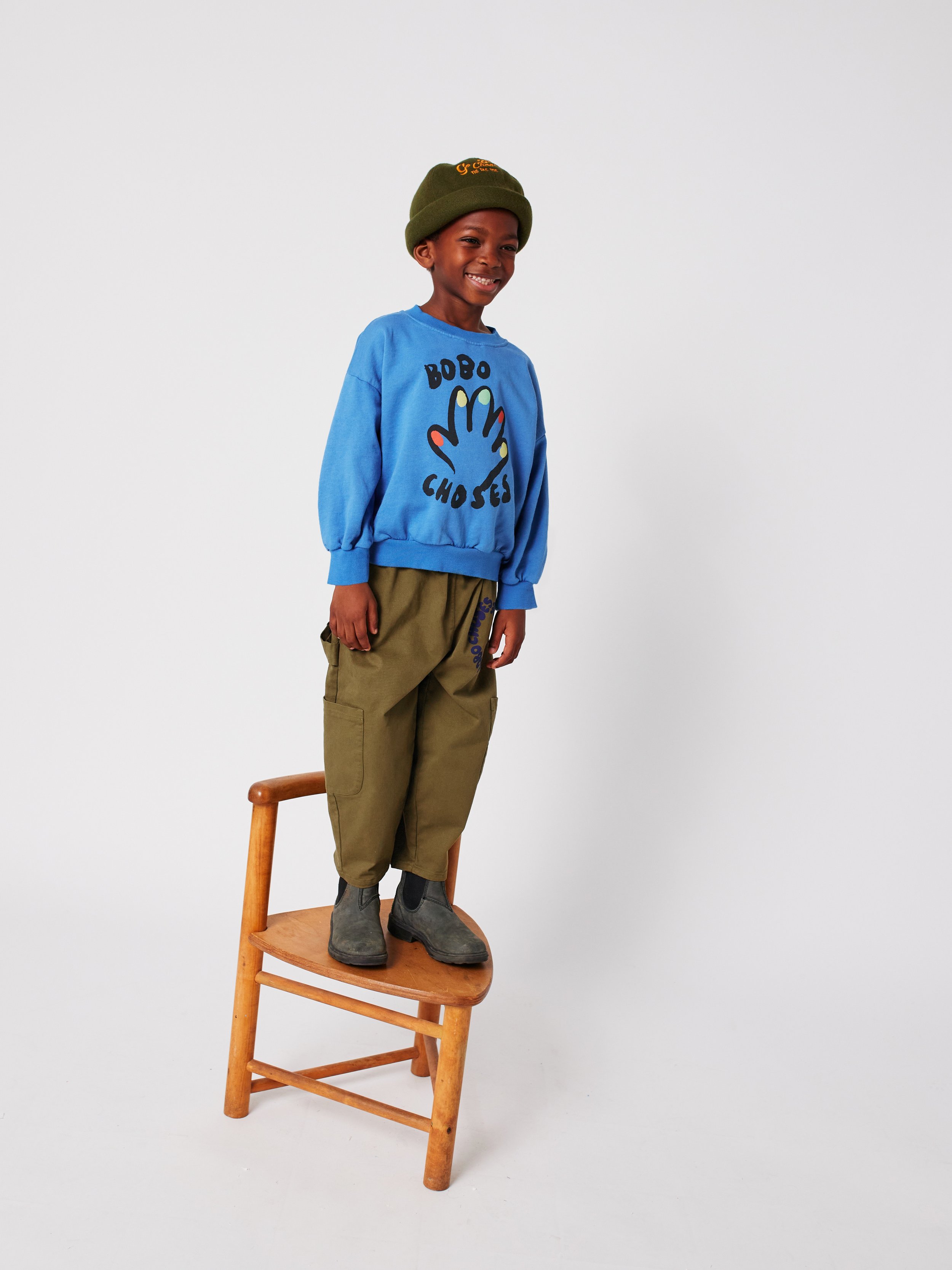 Khaki Cargo Pants von Bobo Choses - made in Europe - nachhaltige Bio-Baumwolle - sustainable Kidswear - Cleo&Caesar - Kids Concept Store Berlin - Online Shop