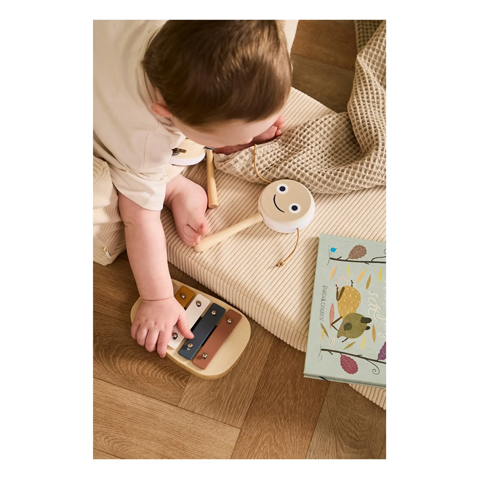 Kids Concept Musikset aus Holz mit Xylophon, Trommel und Tamburin – erstes Musikspielzeug ab 18 Monaten. bei Cleo&Caesar in Berlin