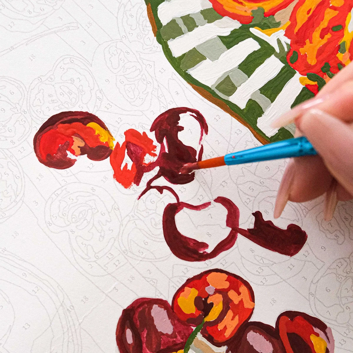 La Petite Épicerie Malen nach Zahlen Dolce Vita – Illustration von Ananya Bhandari, Komplettset mit Pinseln und Farben, Made in France, bei Cleo&Caesar
