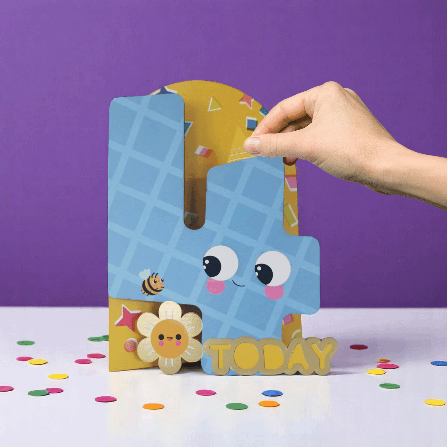 Alljoy Wackelkarte – charmante Grußkarte mit interaktiven wackelnden Teilen, hergestellt in Irland, bei Cleo&Caesar Kids Concept Store