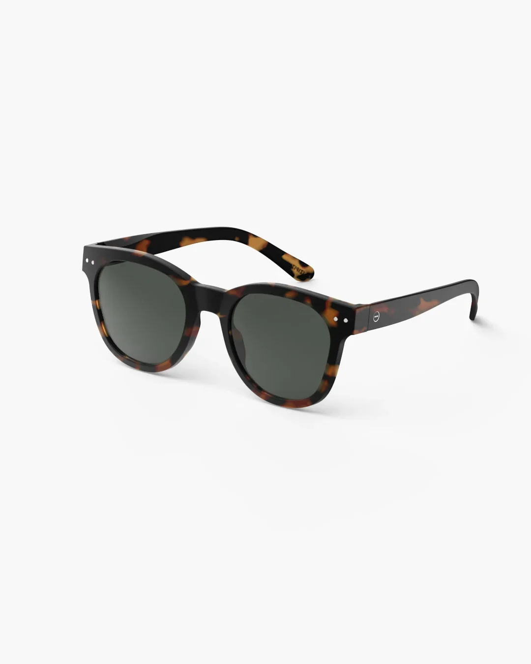 Izipizi Sonnenbrille #N Tortoise – Oversize Panthos-Fassung im Schildpattmuster, Soft Touch, graue Gläser, Unisex, bei Cleo&Caesar Kids Concept Store