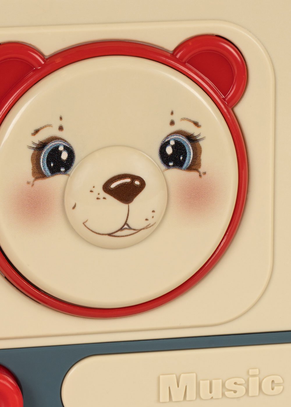 Konges Sløjd Baby Radio mit Knöpfen und Soundeffekten – Motorikspielzeug für kleine Hände ab 12 Monaten.