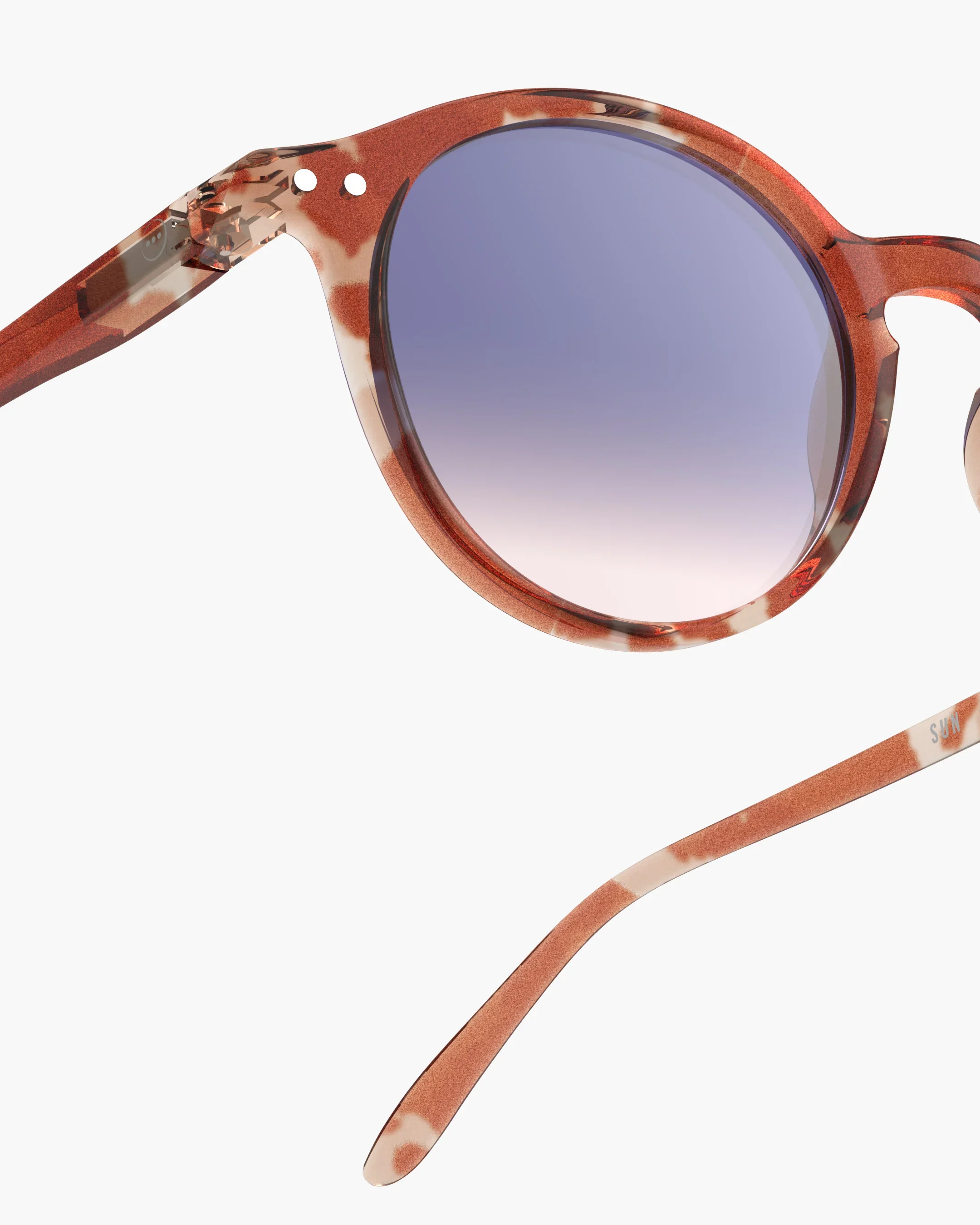 Izipizi Sonnenbrille #D Wild Hooves Polarized – halbtransparente Jelly-Fassung mit Fellmuster, lila Verlaufsgläser, Unisex, bei Cleo&Caesar Kids Concept Store