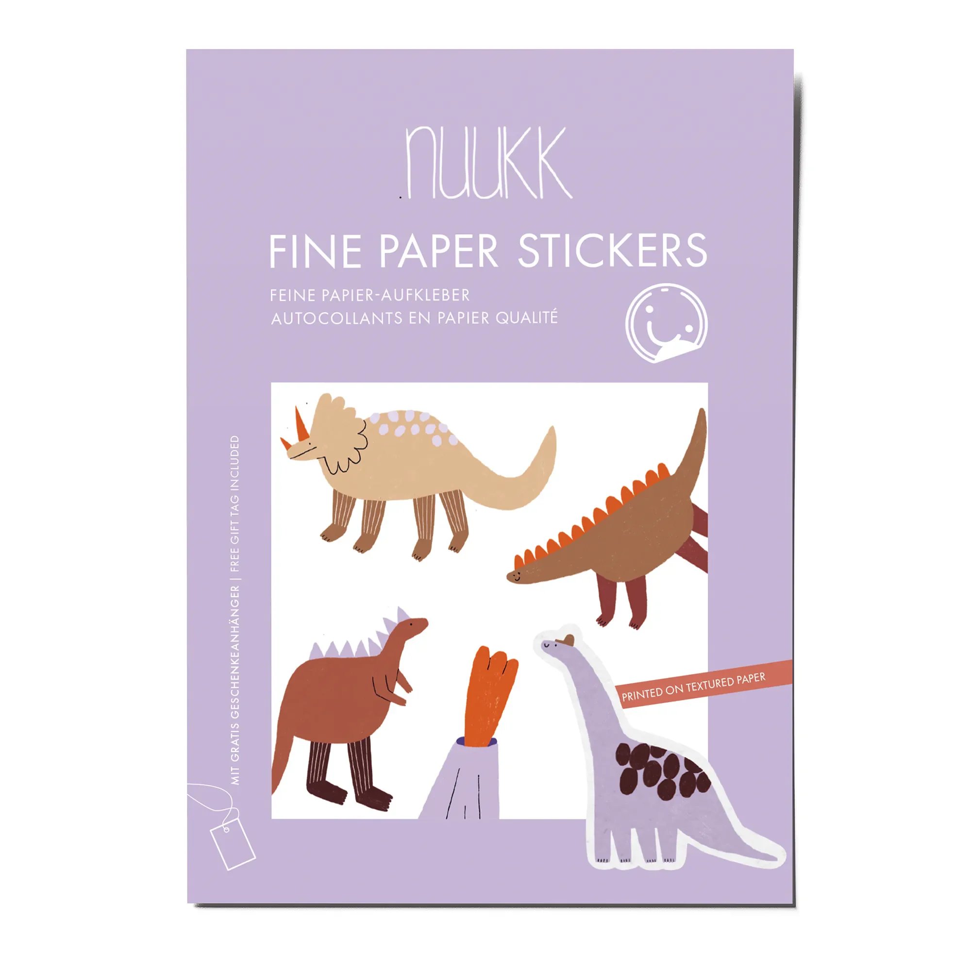 nuukk – Stickerbogen 'Dinos' 3 Bögen