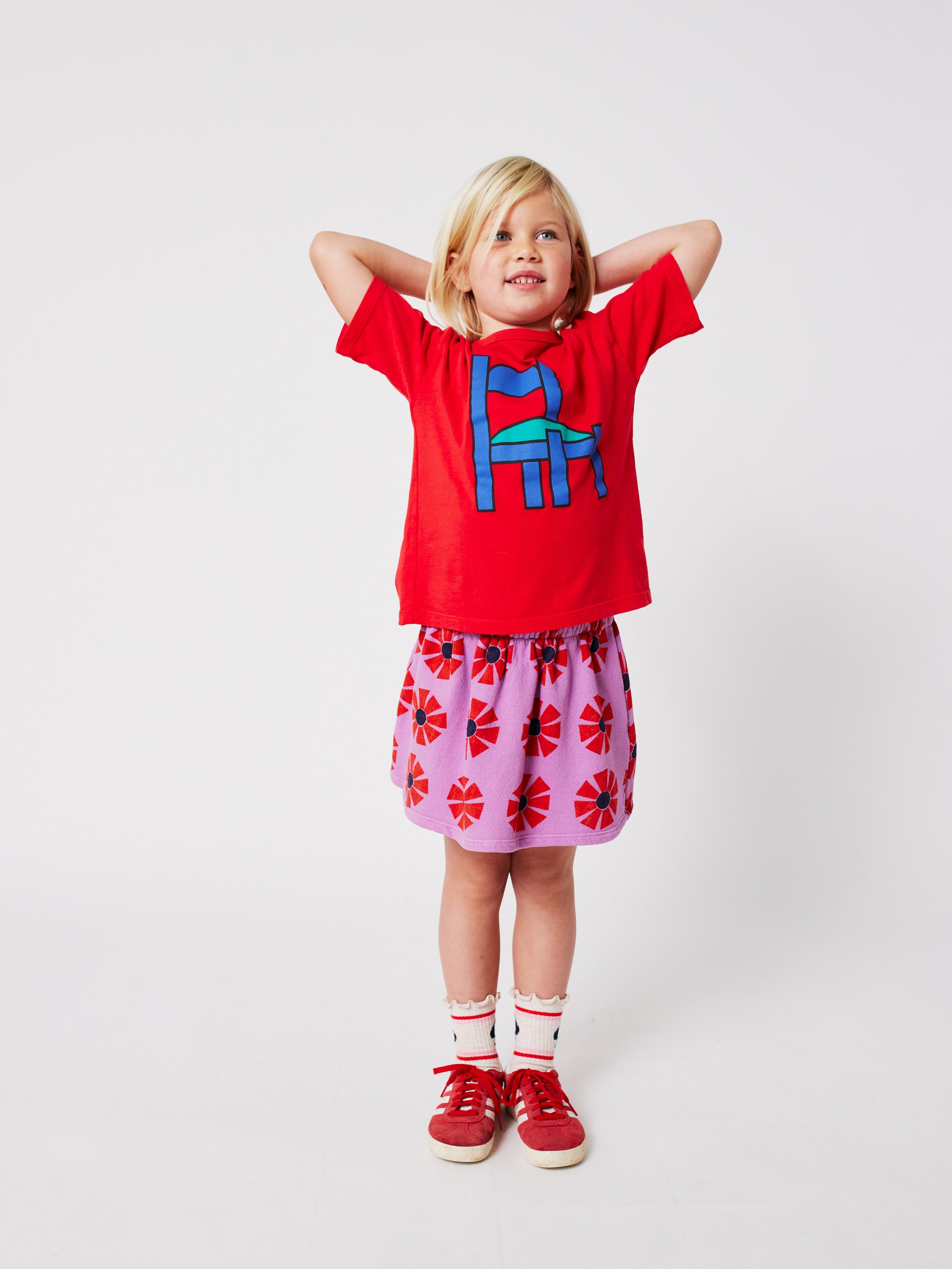 Kaleidoscope All Over Skirt von Bobo Choses - made in Europe - nachhaltige Bio-Baumwolle - sustainable Kidswear - Cleo&Caesar - Kids Concept Store Berlin - Online Shop