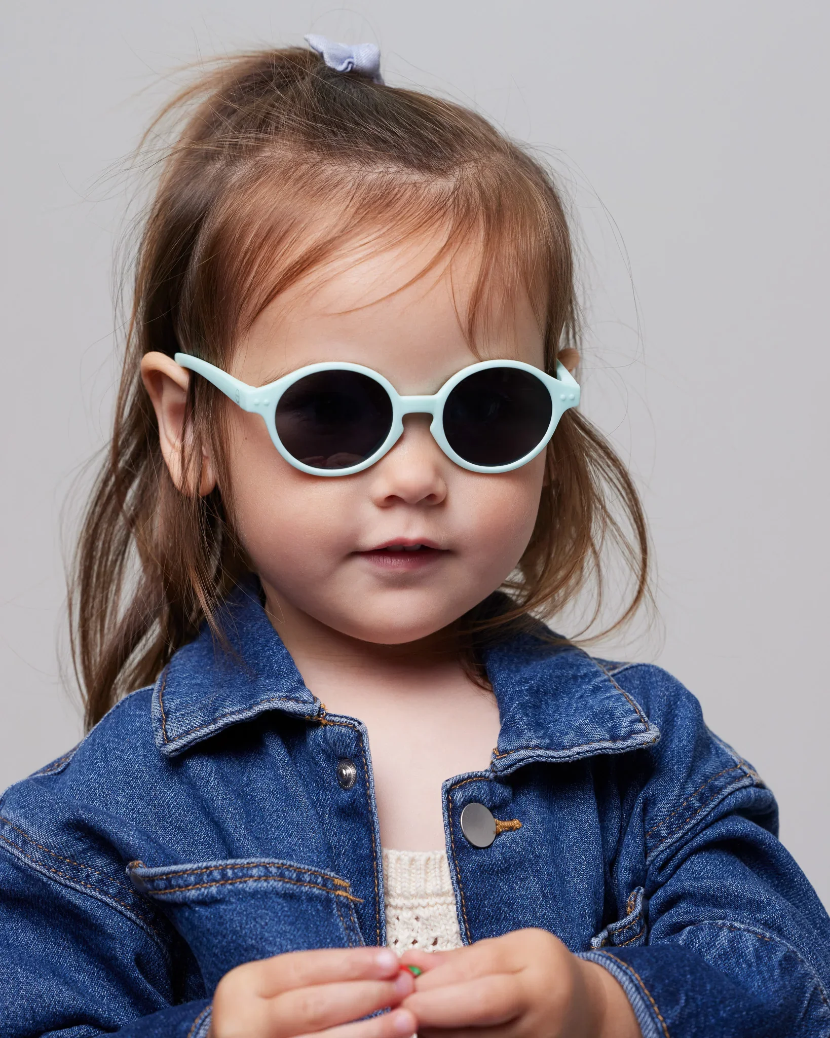 Izipizi Baby-Sonnenbrille #d Aqua Green Polarized – Pantos-Fassung in Aquagrün matt, 9-36 Monate, BPA-frei mit Silikonband, bei Cleo&Caesar Kids Concept Store