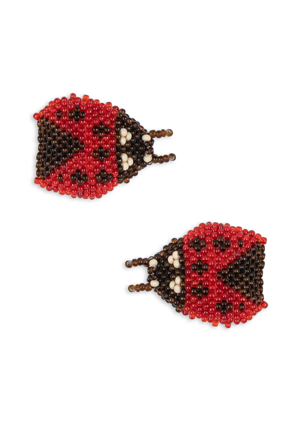 Konges Sløjd Ladybug Beaded Hair Clip – handgenähte Haarspange mit Glasperlen im Marienkäfer-Design | Cleo & Caesar
