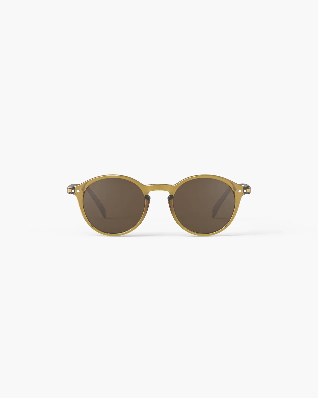 zipizi Sonnenbrille #D Golden Green – Pantos-Fassung in Olivgrün mit goldenen Nuancen, braune Gläser, Unisex, bei Cleo&Caesar Kids Concept Store