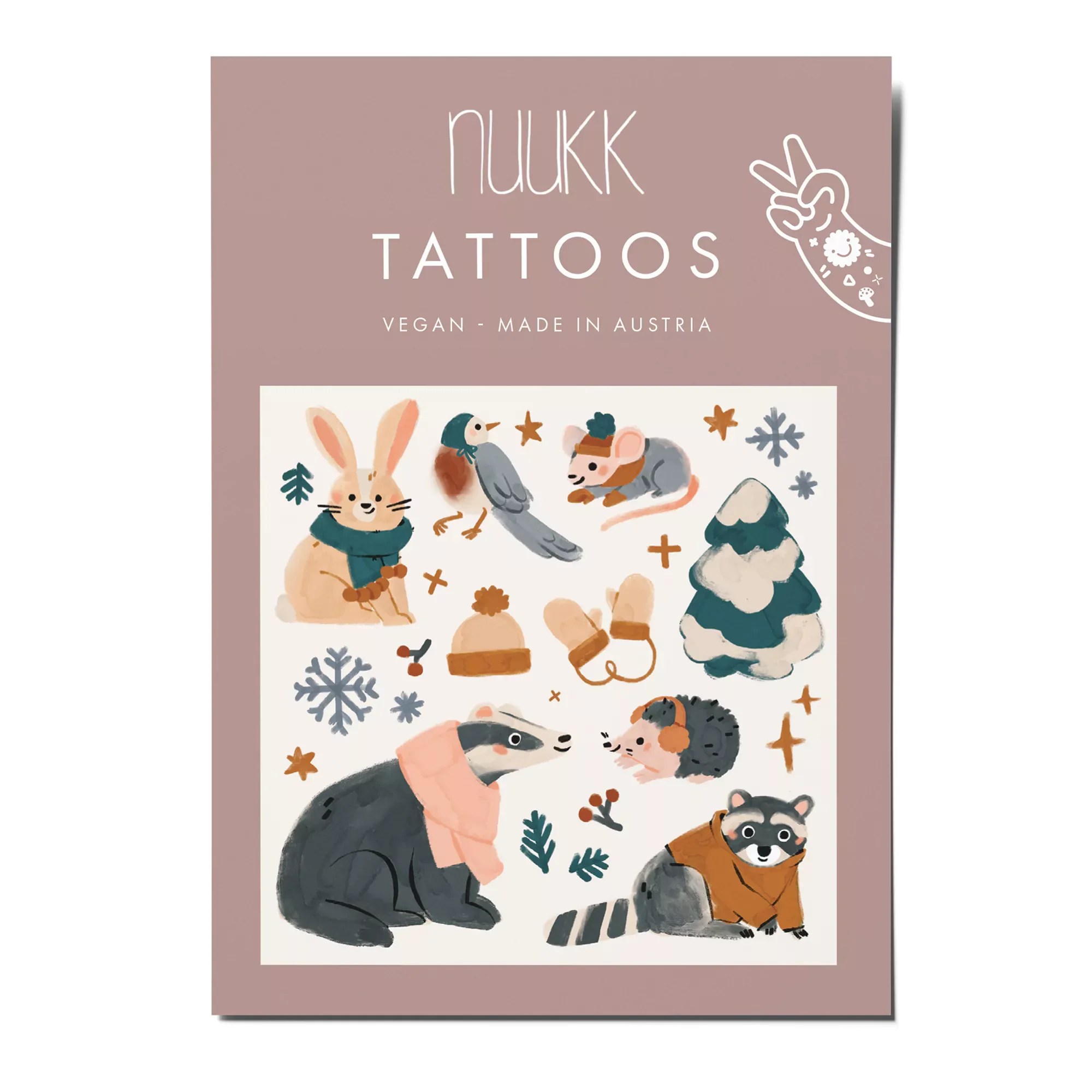 nuukk Kindertattoos – vegane Wassertransferfolie, dermatologisch getestet, hergestellt in Österreich, bei Cleo&Caesar Kids Concept Store