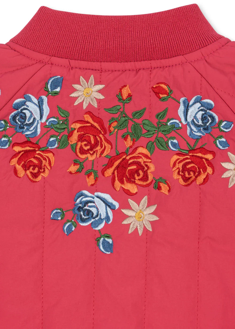 Juno Bomber Jacke Raspberry Wine für Kinder von Konges Sløjd – kuschelige, nachhaltige Kinderkleidung in Beige mit Herzprint, erhältlich bei Cleo&Caesar Kids Concept Store Berlin.