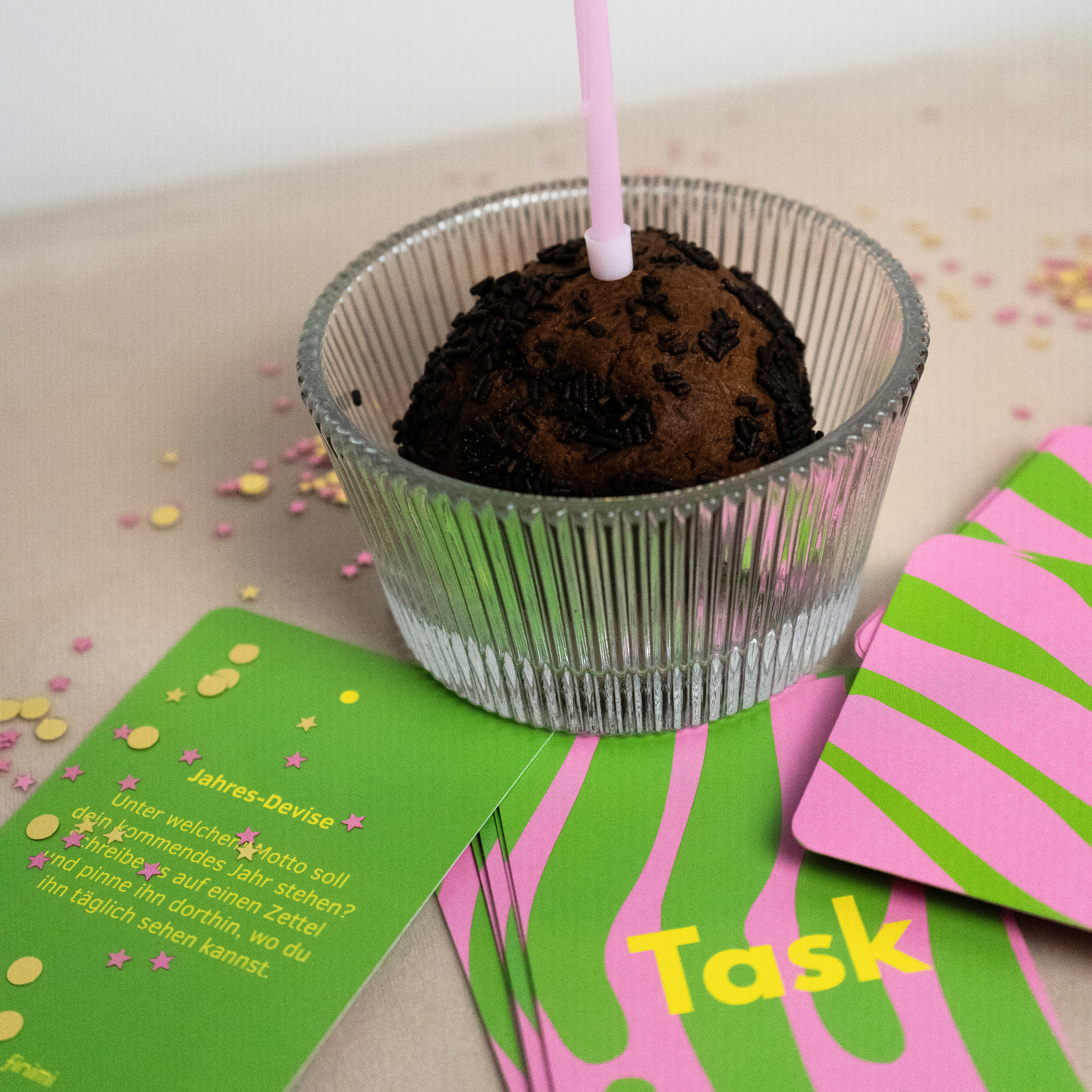 finimi Birthday Edition Kartenset mit Fragen & Aufgaben zur Reflexion und Ausrichtung für das neue Lebensjahr bei Cleo&Caesar Concept Store