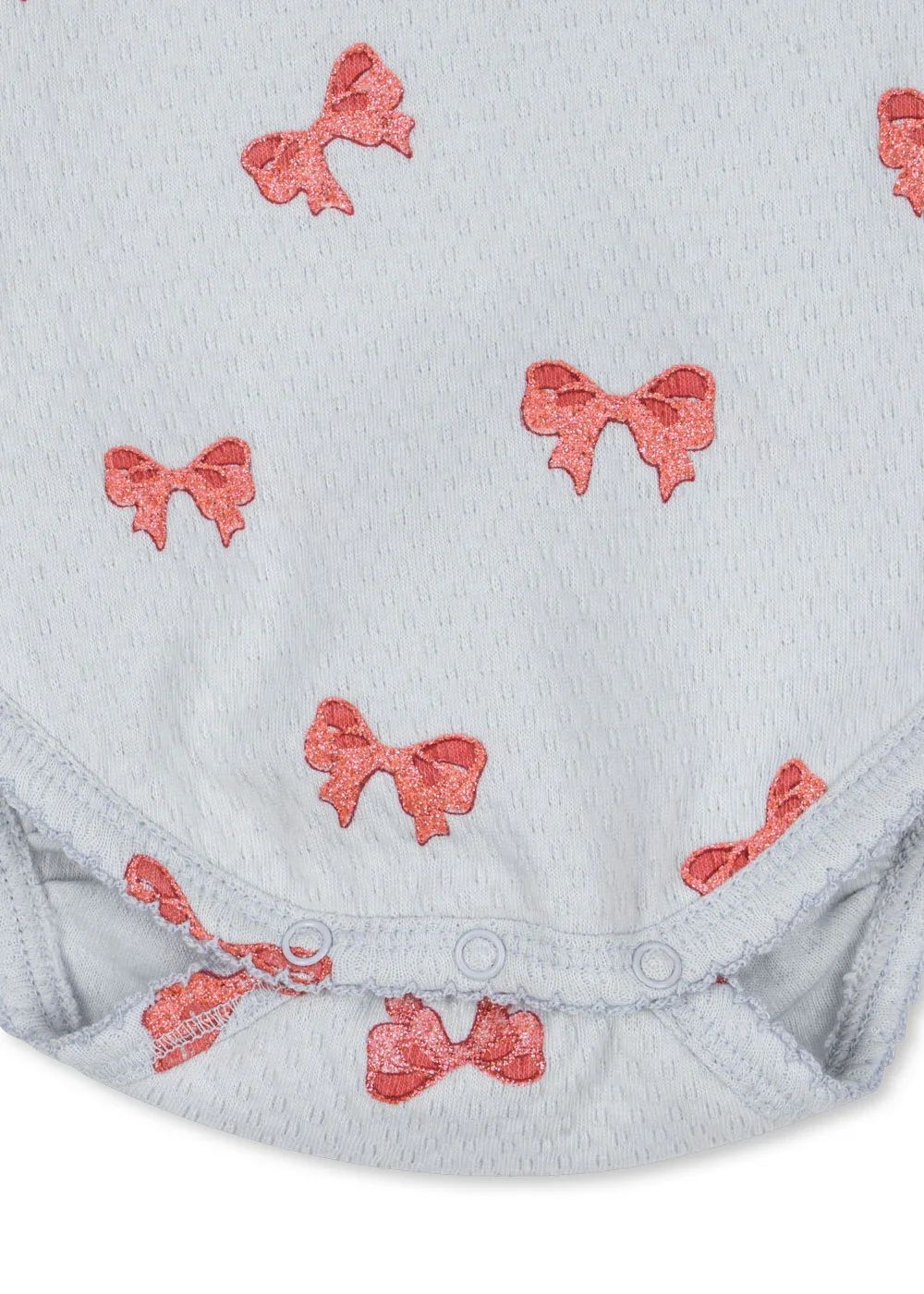 Konges Sløjd Sui Frill Body Rosia Blue Bow – Bio-Baumwolle mit Rüschen an den Schultern | Cleo & Caesar