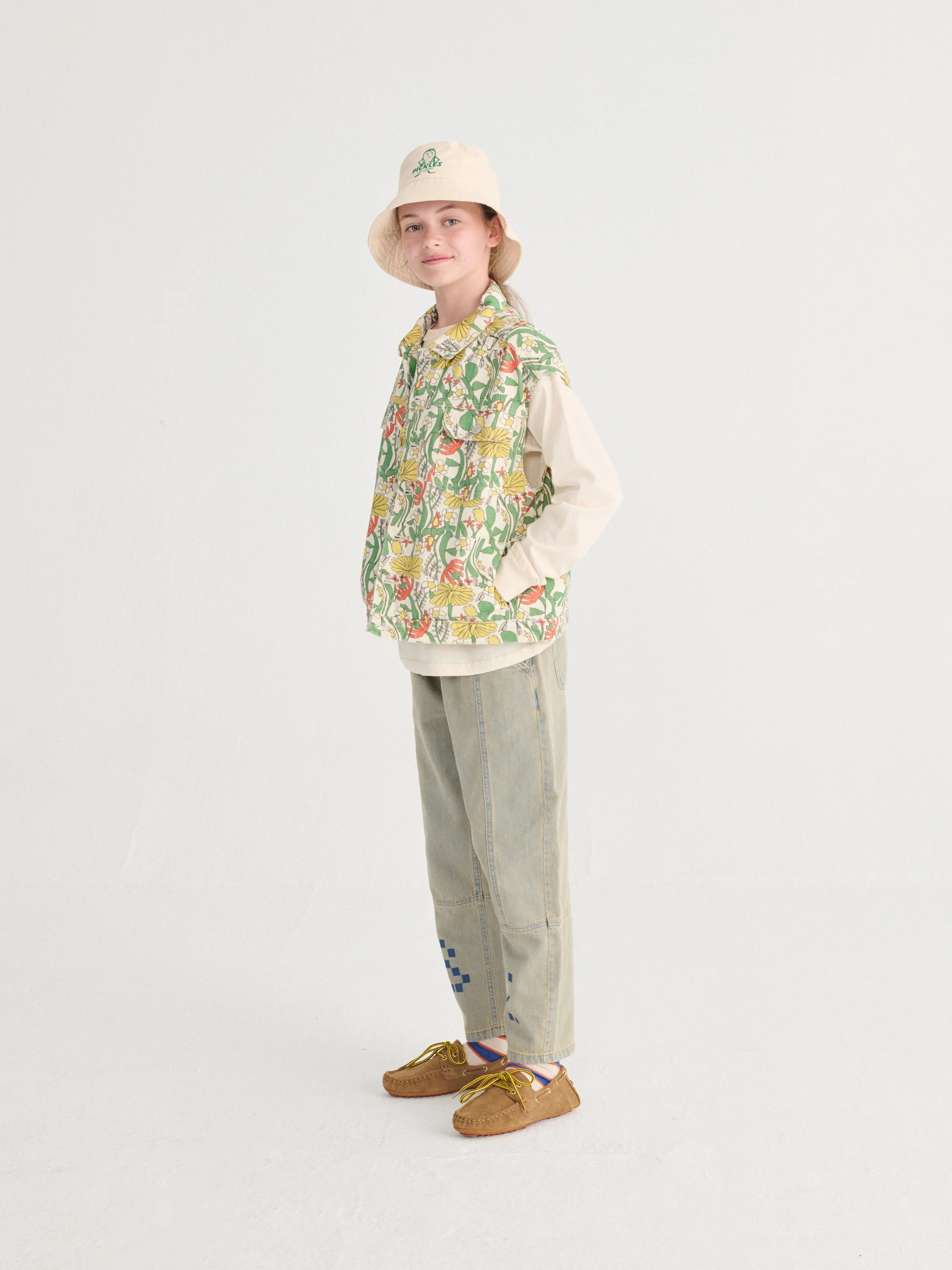 Bobo Choses Square Denim Pants – Baggy Jeans in Preußischblau, Bio-Baumwolle, Cocoon Fit, hergestellt in Portugal, bei Cleo&Caesar Kids Concept Store