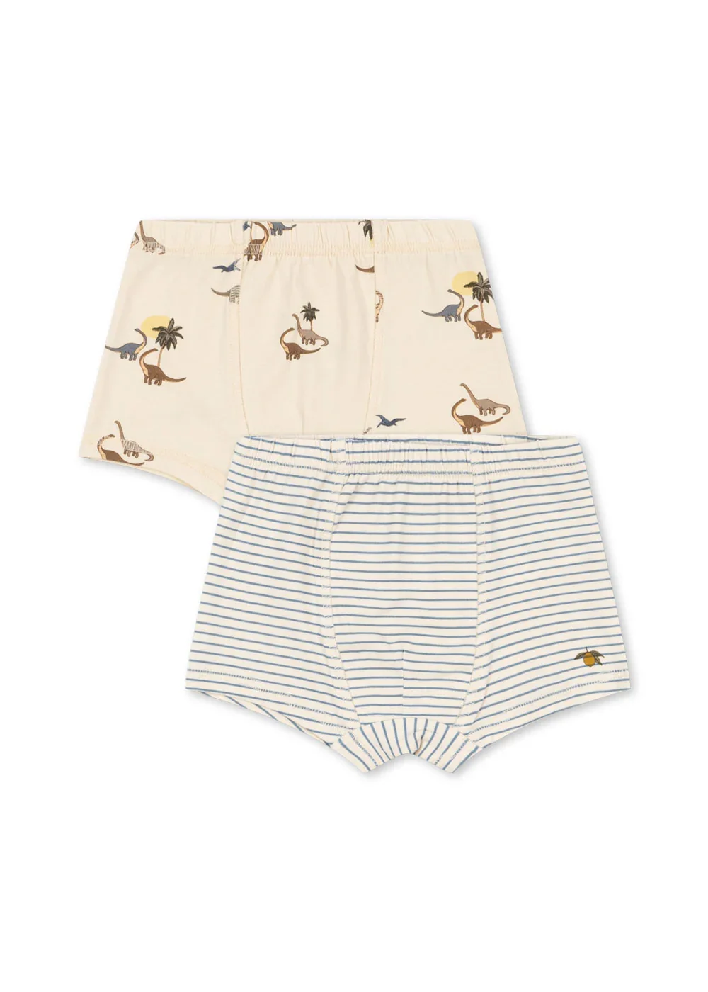 Dino 2er Pack Boxer Kubi /Blue Stripes für Kinder von Konges Sløjd - nachhaltige Baumwolle - sustainable Kindergeschäft - Cleo&Caesar - Kids Concept Store