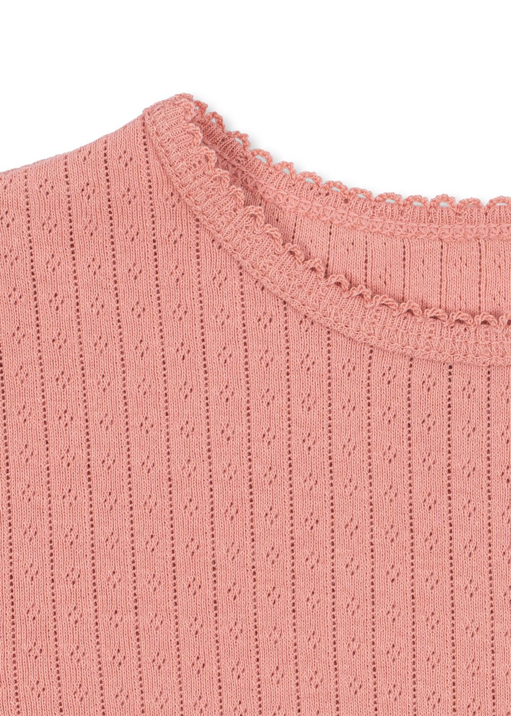 Klassische Kinder T-Shirt aus Bio-Baumwolle mit Pointell Muster – bequem und festlich kombinierbar. Im Kids Concept Store Cleo&Caesar