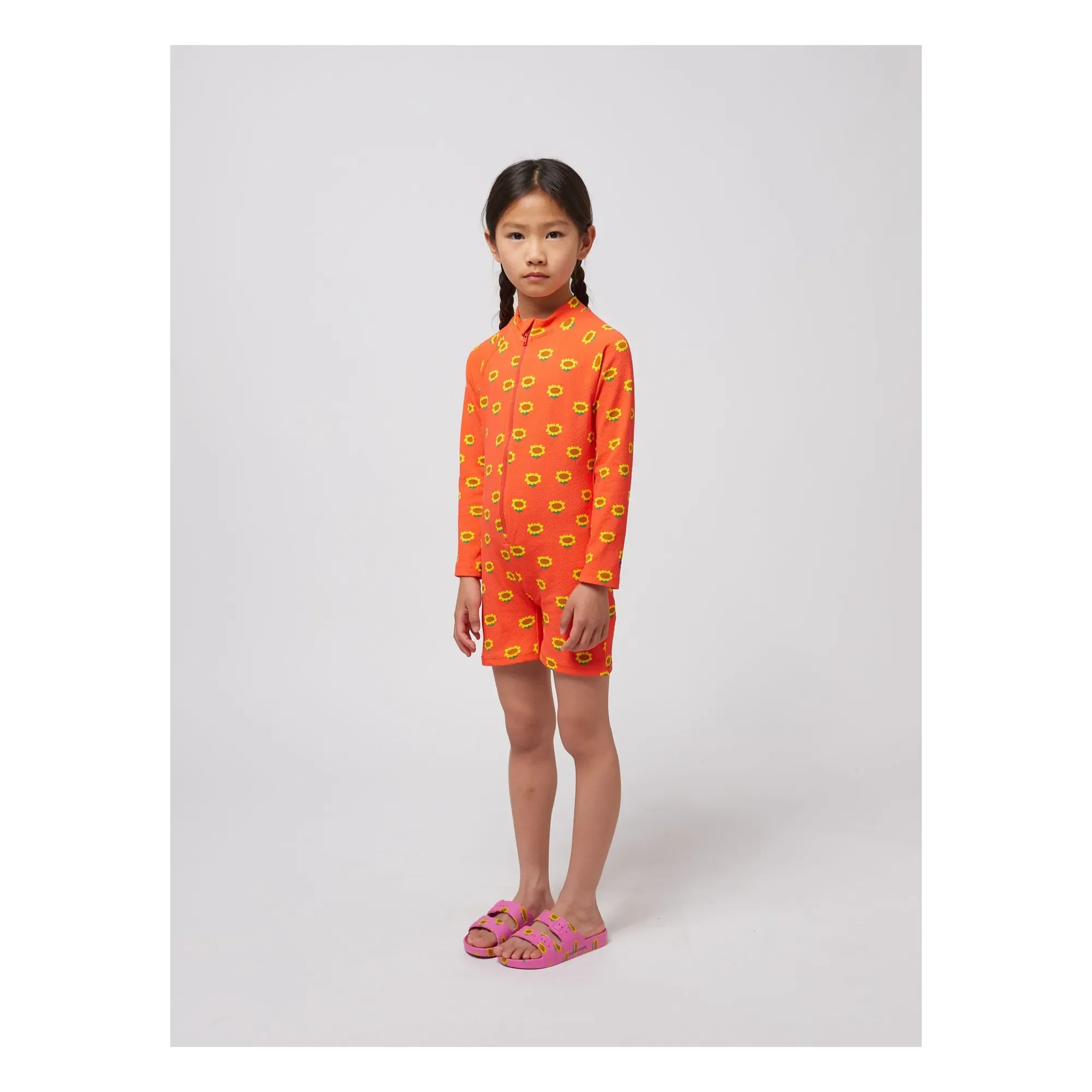 Bobo Choses Badeanzug Flower All Over – nachhaltiger, bunter Swim Onesie aus recyceltem Polyamid bei Cleo&Caesar