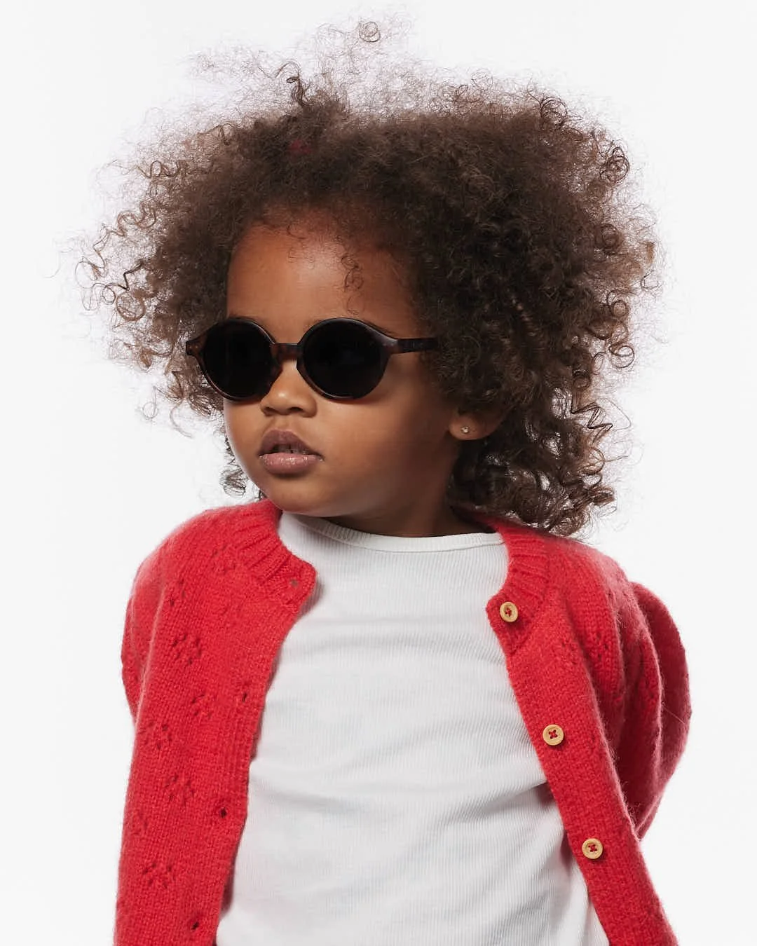 Izipizi Baby-Sonnenbrille #d Tortoise Polarized – Pantos-Fassung im Schildpattmuster matt, 0-3 Jahre, BPA-frei mit Silikonband, bei Cleo&Caesar Kids Concept Store