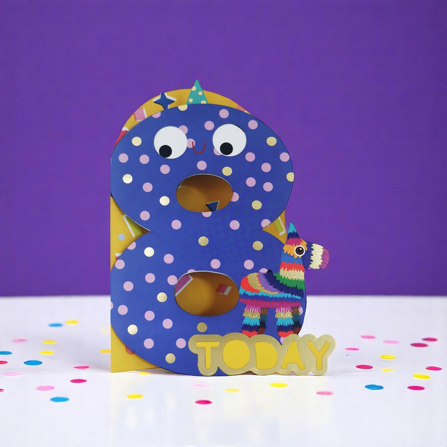 Alljoy Wackelkarte 8 – charmante Grußkarte mit interaktiven wackelnden Teilen, hergestellt in Irland, bei Cleo&Caesar Kids Concept Store