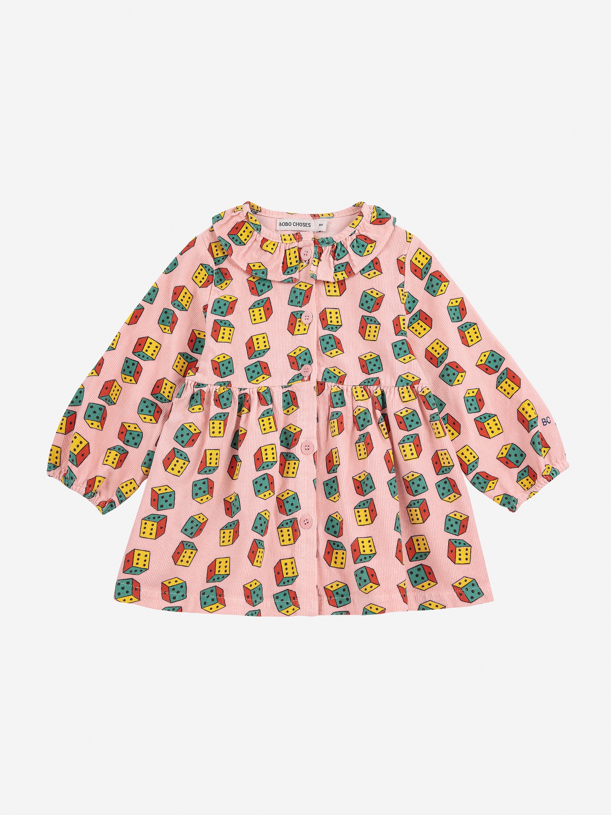 Baby Kleid Dice all over von Bobo Choses - made in Europe - nachhaltige Bio-Baumwolle - sustainable Kidswear - Cleo&Caesar - Kids Concept Store Berlin - Online Shop