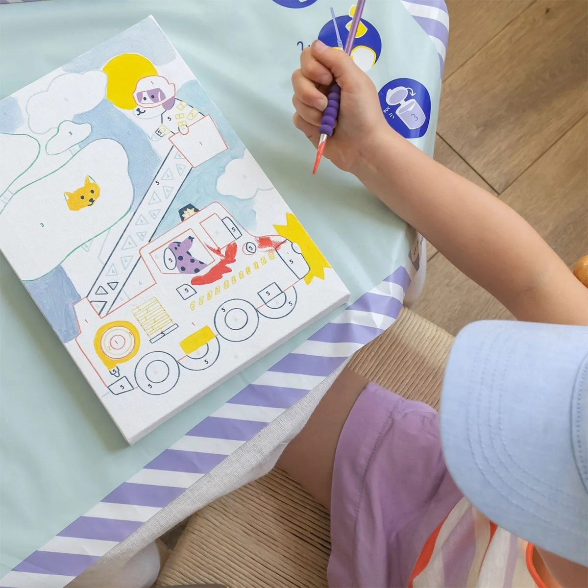 La Petite Épicerie Malkit Petit Pinceau Kids Wouf – Malen nach Zahlen für Kinder ab 5 Jahren, ergonomischer Pinsel, Made in France, bei Cleo&Caesar