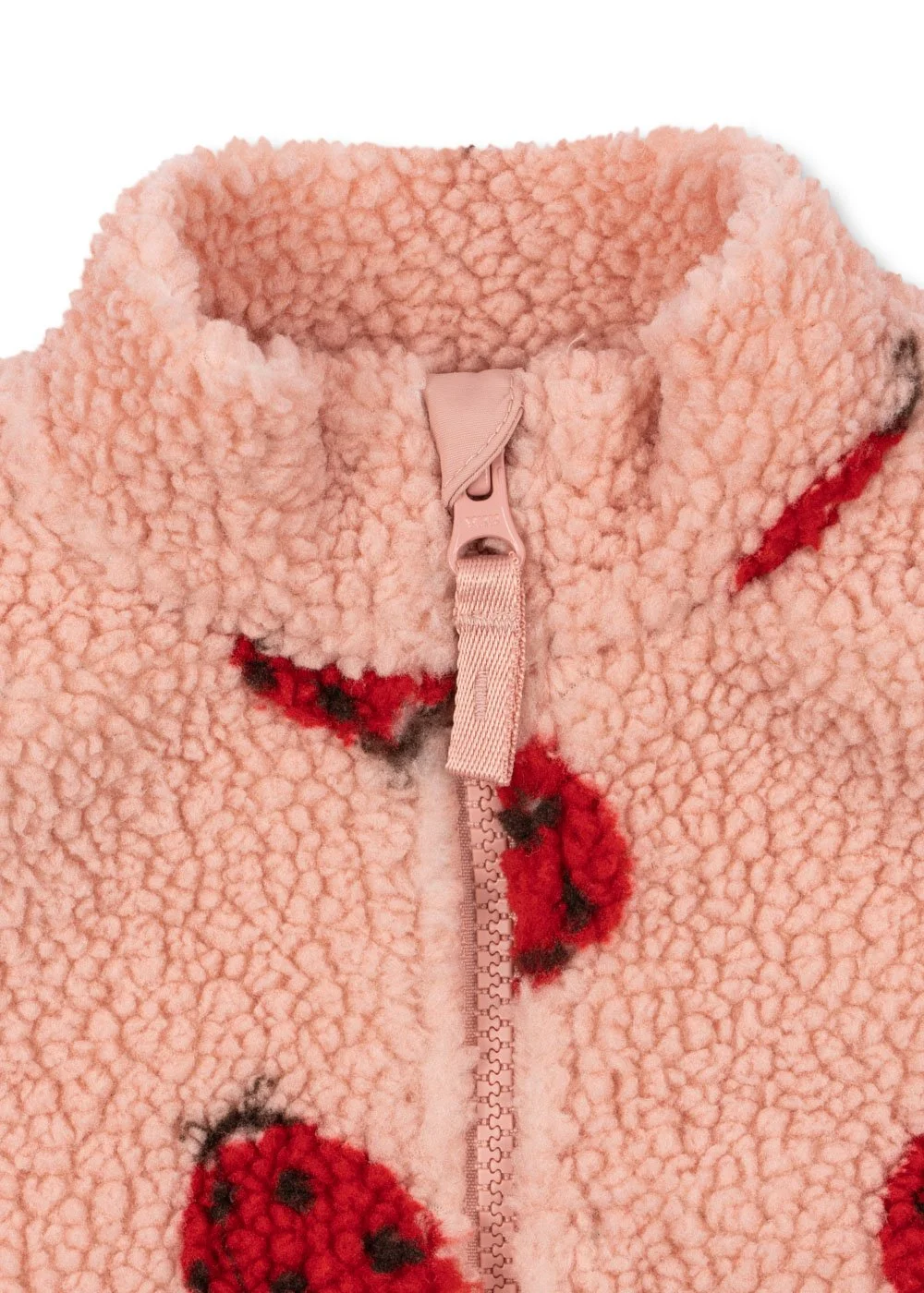 Jody Teddy Weste Ladybug Pink für Kinder von Konges Sløjd - nachhaltig - sustainable Kinderkleidung - Cleo&Caesar - Kids Concept Store Berlin - Online Shop Deutschland