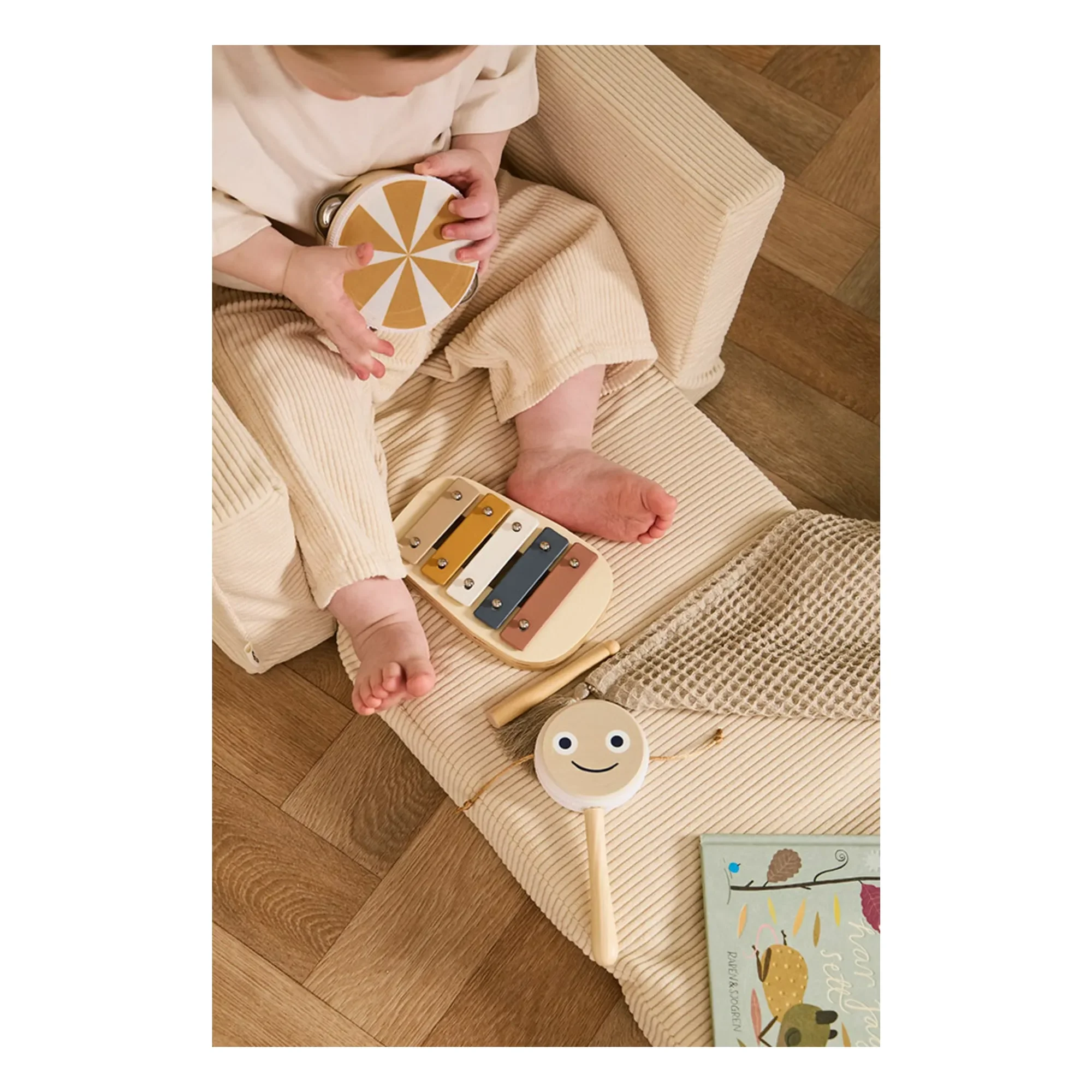 Kids Concept Musikset aus Holz mit Xylophon, Trommel und Tamburin – erstes Musikspielzeug ab 18 Monaten. bei Cleo&Caesar in Berlin